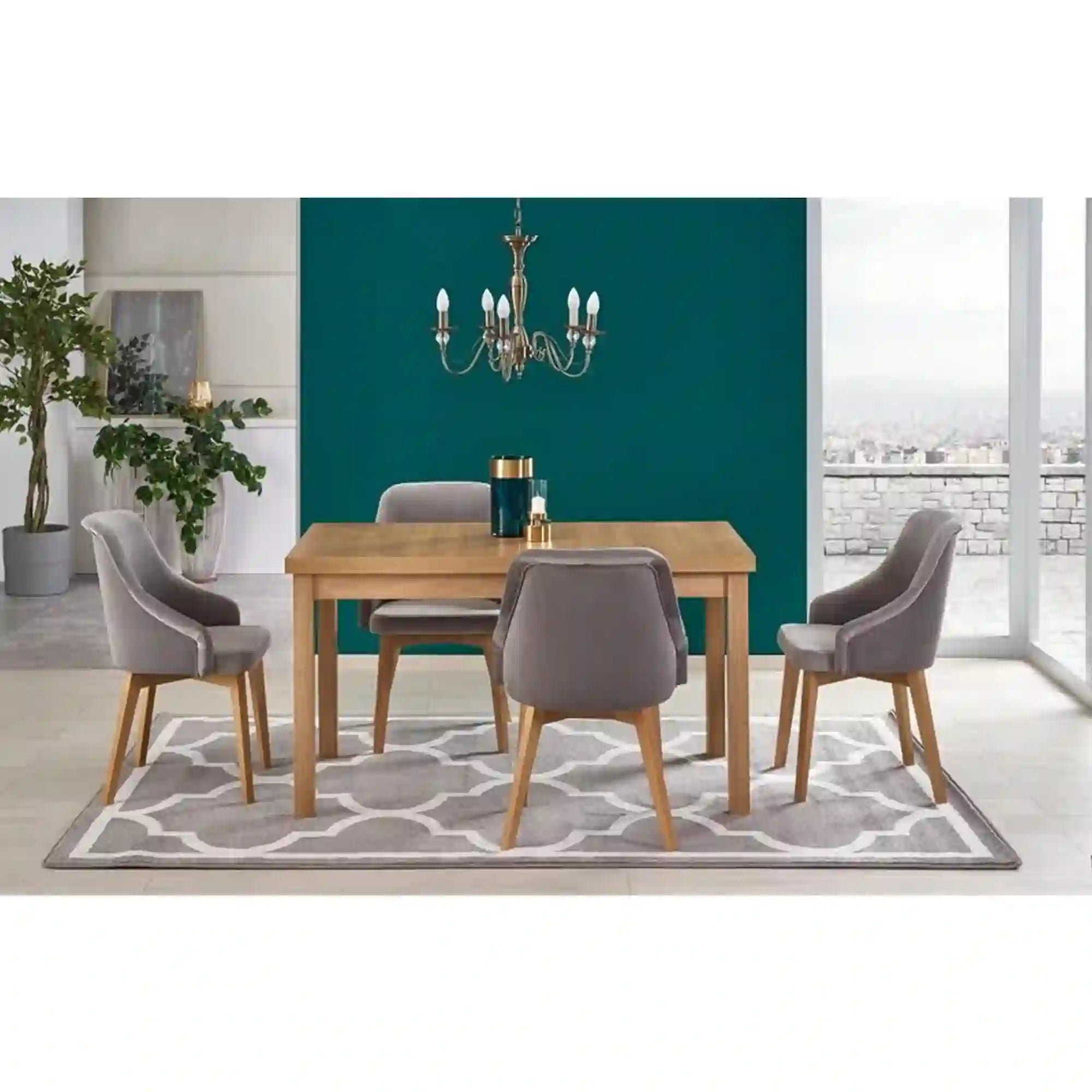 Masa extensibila HOUSTON OCN-37519, stejar