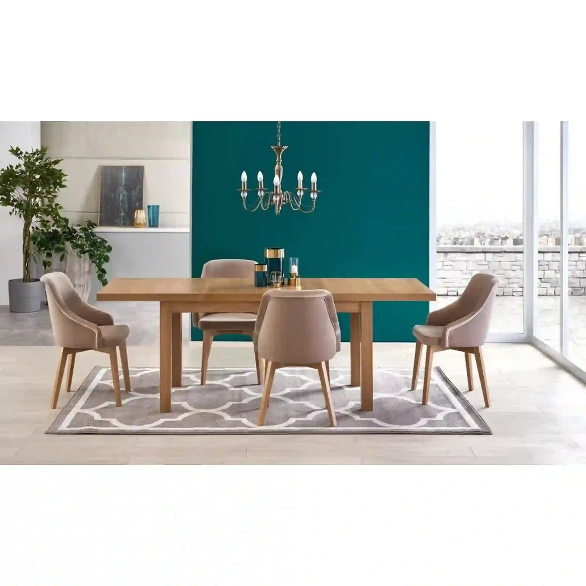 Masa extensibila HOUSTON OCN-37519, stejar