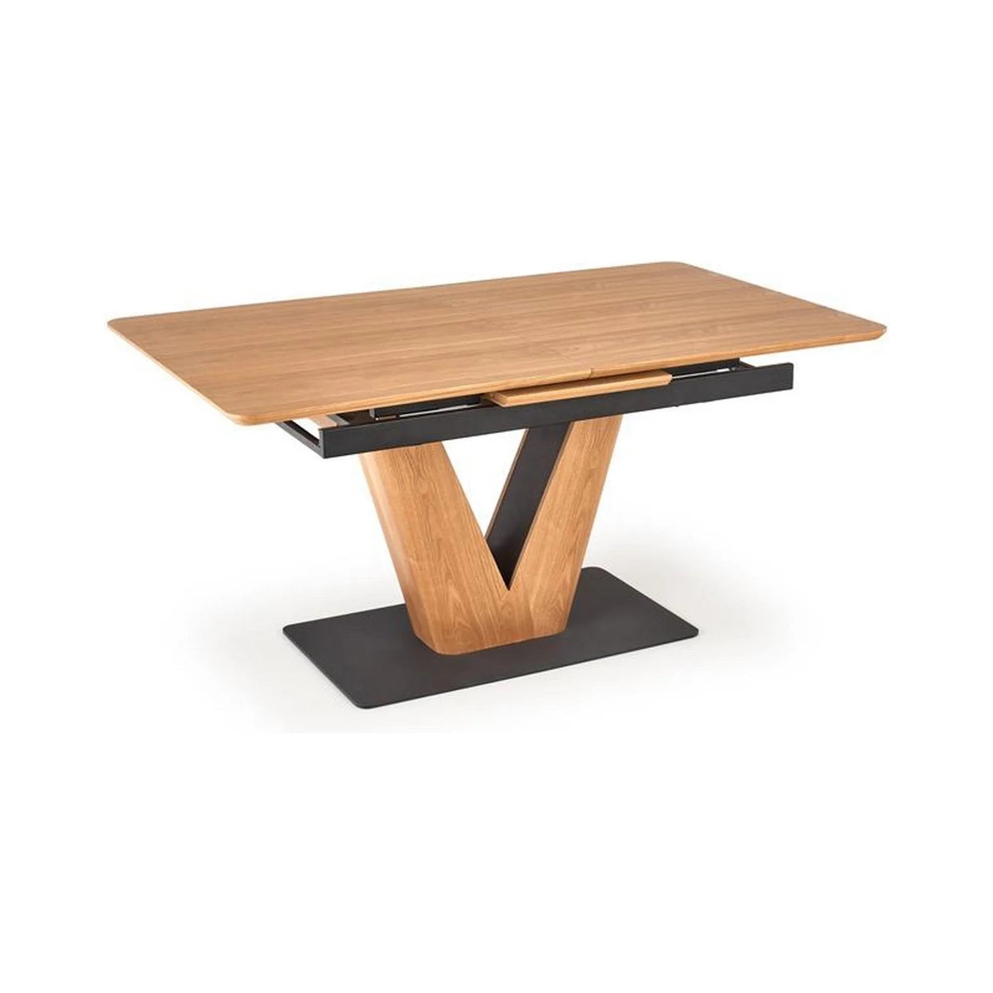 Masa extensibila HOUSTON OCN-37543, stejar/negru