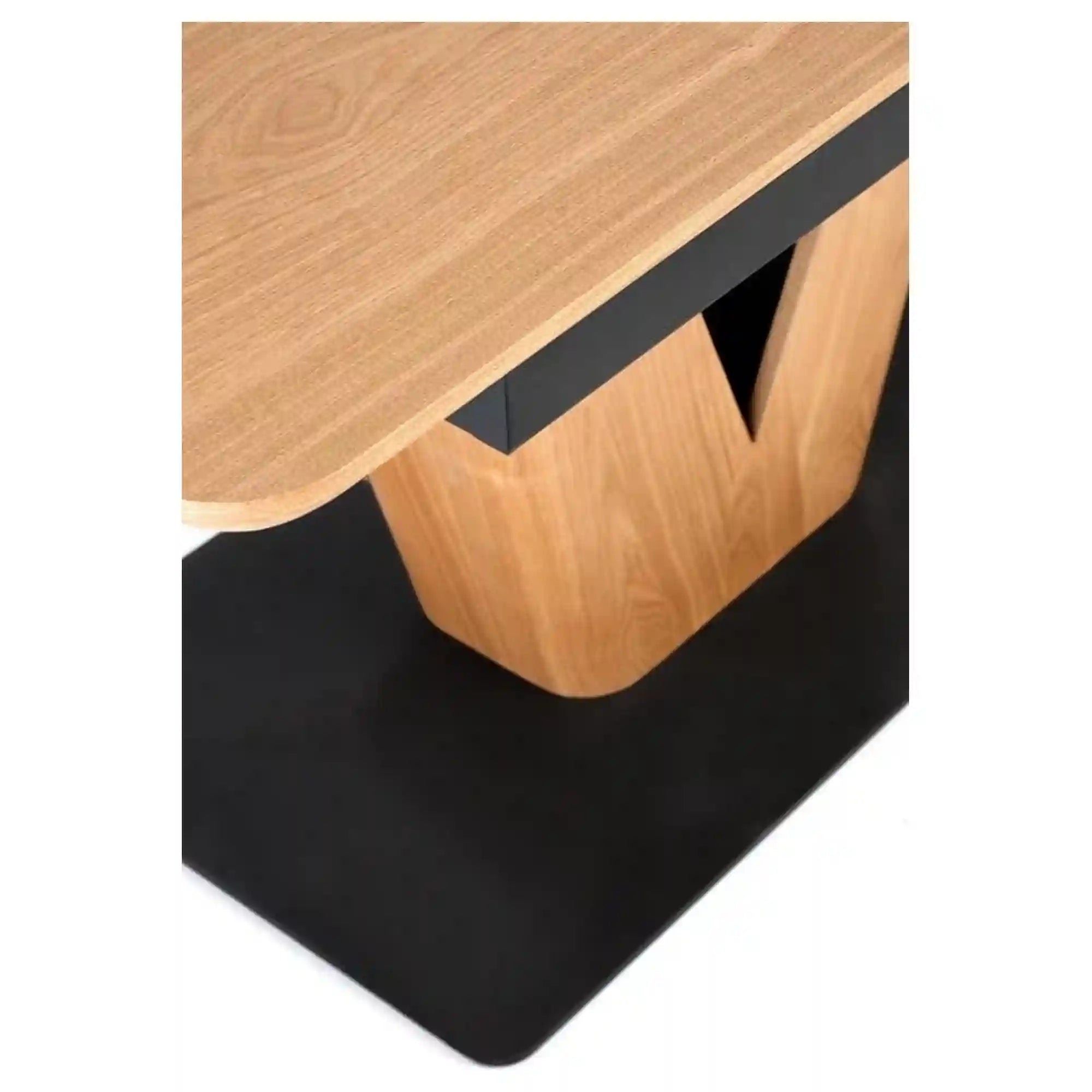 Masa extensibila HOUSTON OCN-37543, stejar/negru