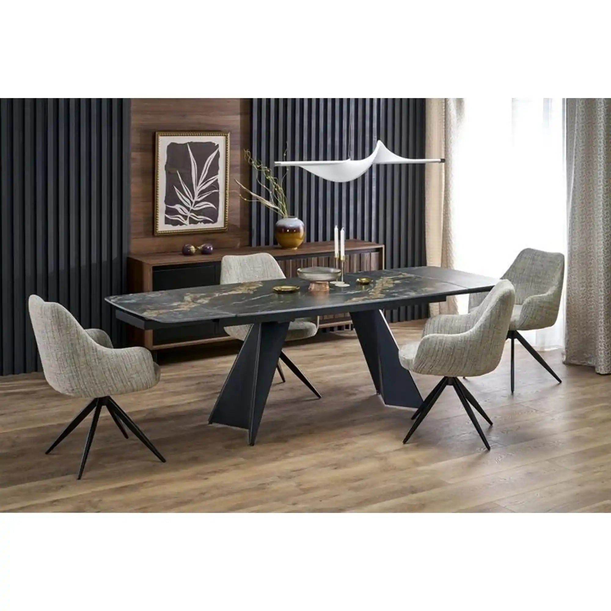 Masa extensibila HOUSTON OCN-37544, negru