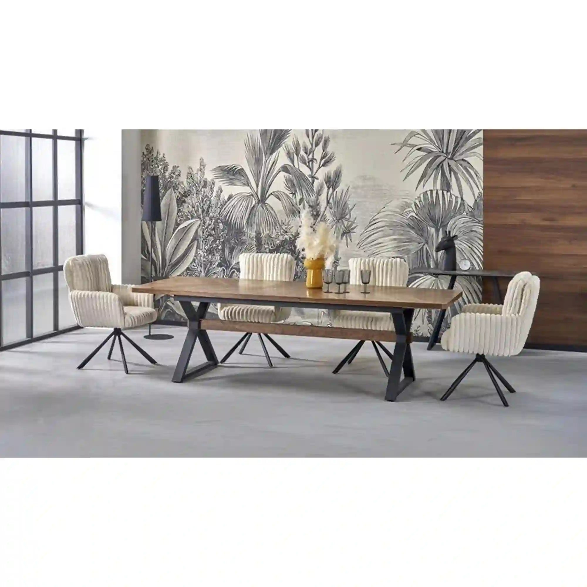 Masa extensibila HOUSTON OCN-37547, nuc/negru