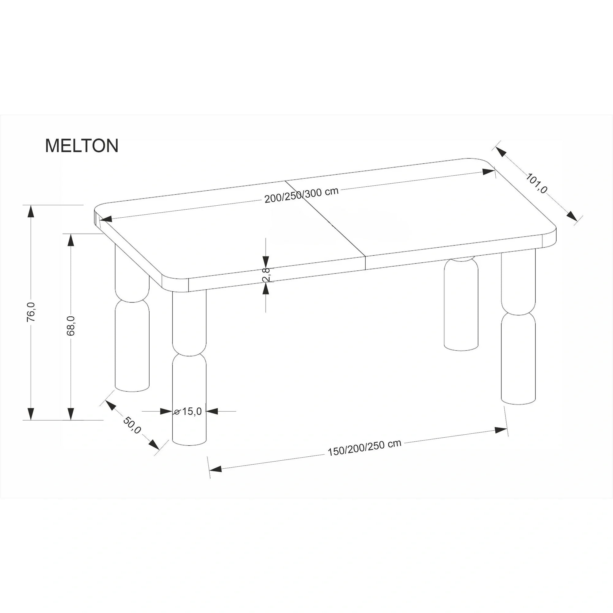Masa extensibila HOUSTON OCN-37565, nuc