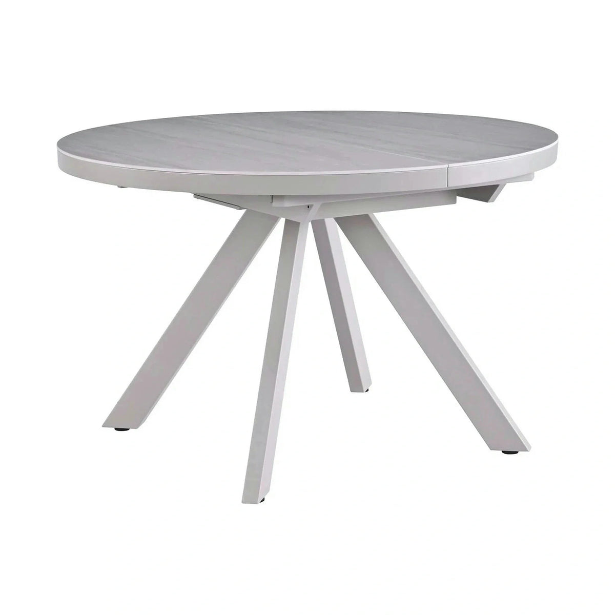 Masa extensibila LYRA, crem cu efect de marmura/gri, 120/160x120x75 cm