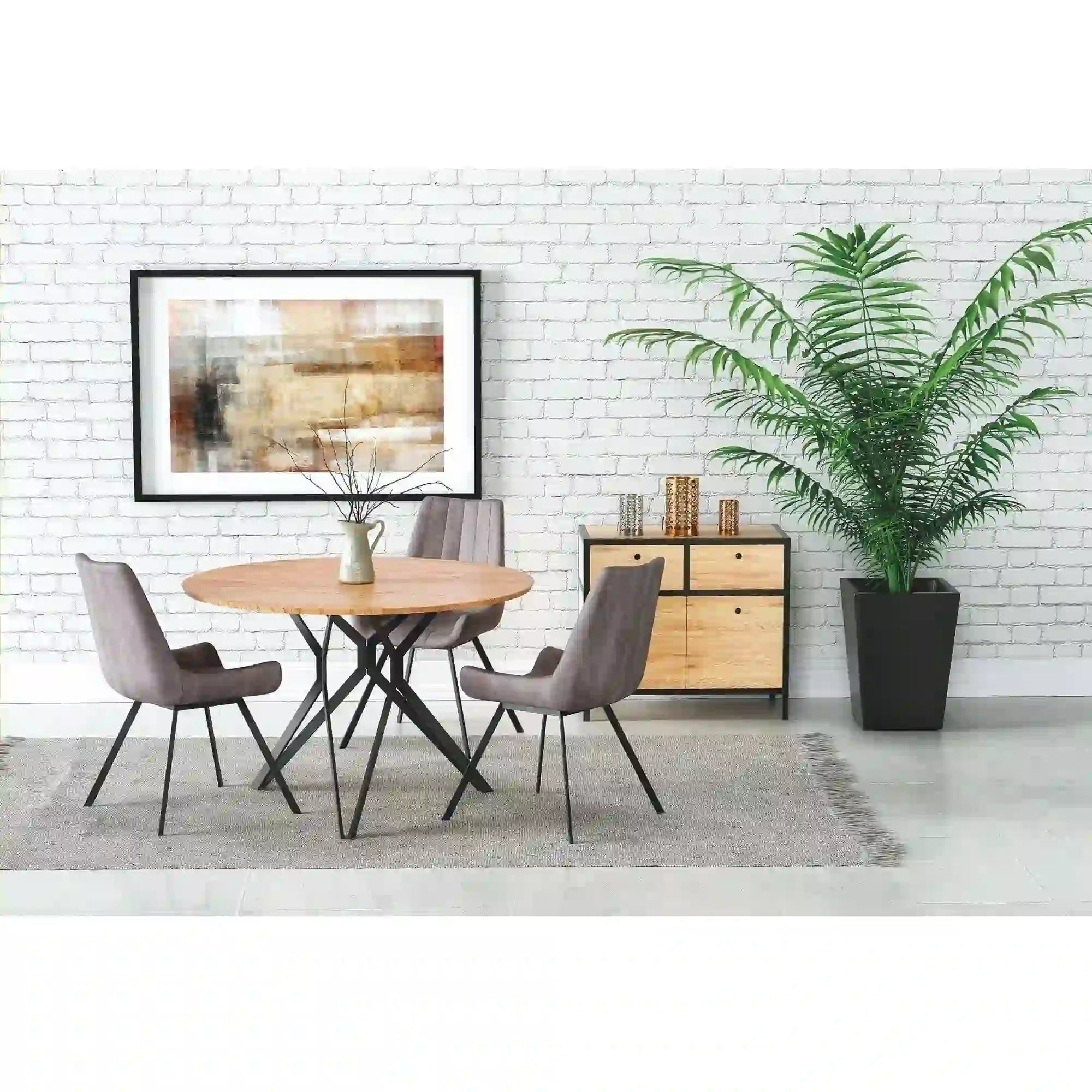 Masa HOUSTON OCN-37315, stejar auriu/negru