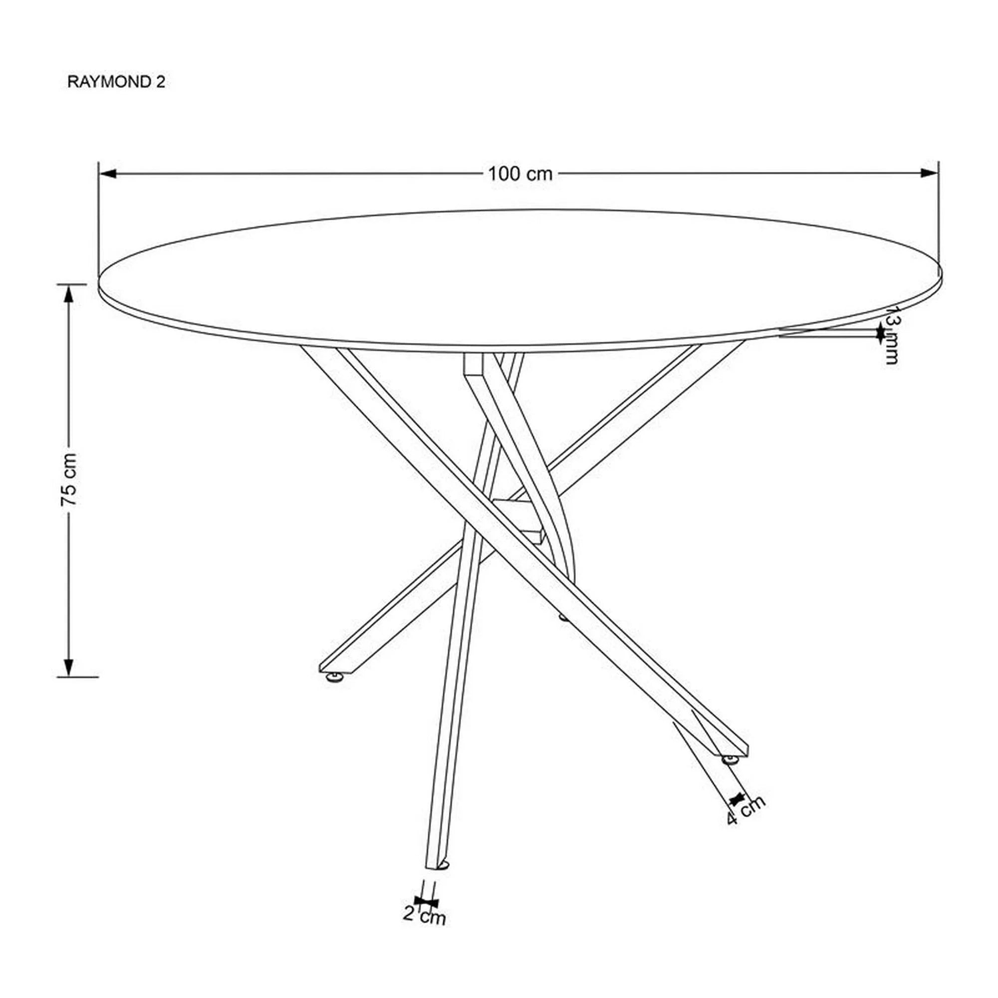 Masa HOUSTON OCN-37339, alb/auriu