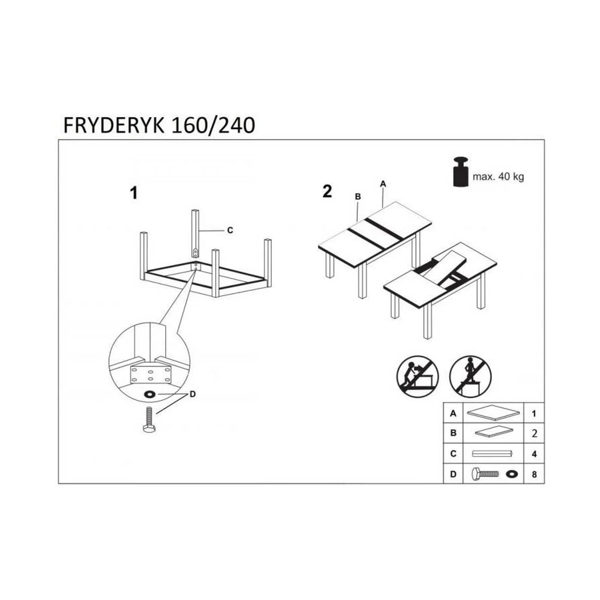 Masa HOUSTON OCN-37389, alb