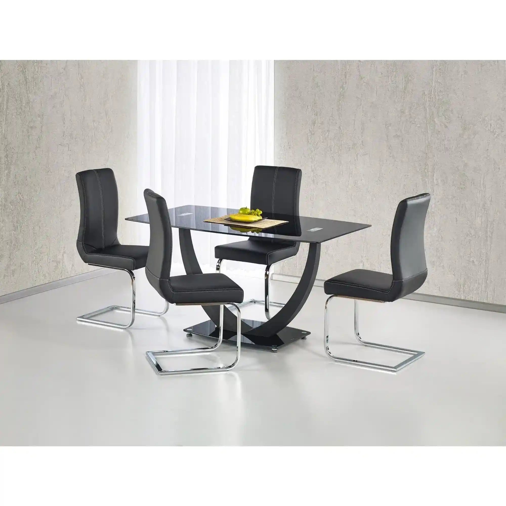 Masa HOUSTON OCN-37479, negru/transparent