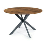 Masa TALIA II, MDF/metal, nuc/negru mat, 90×90×76 cm