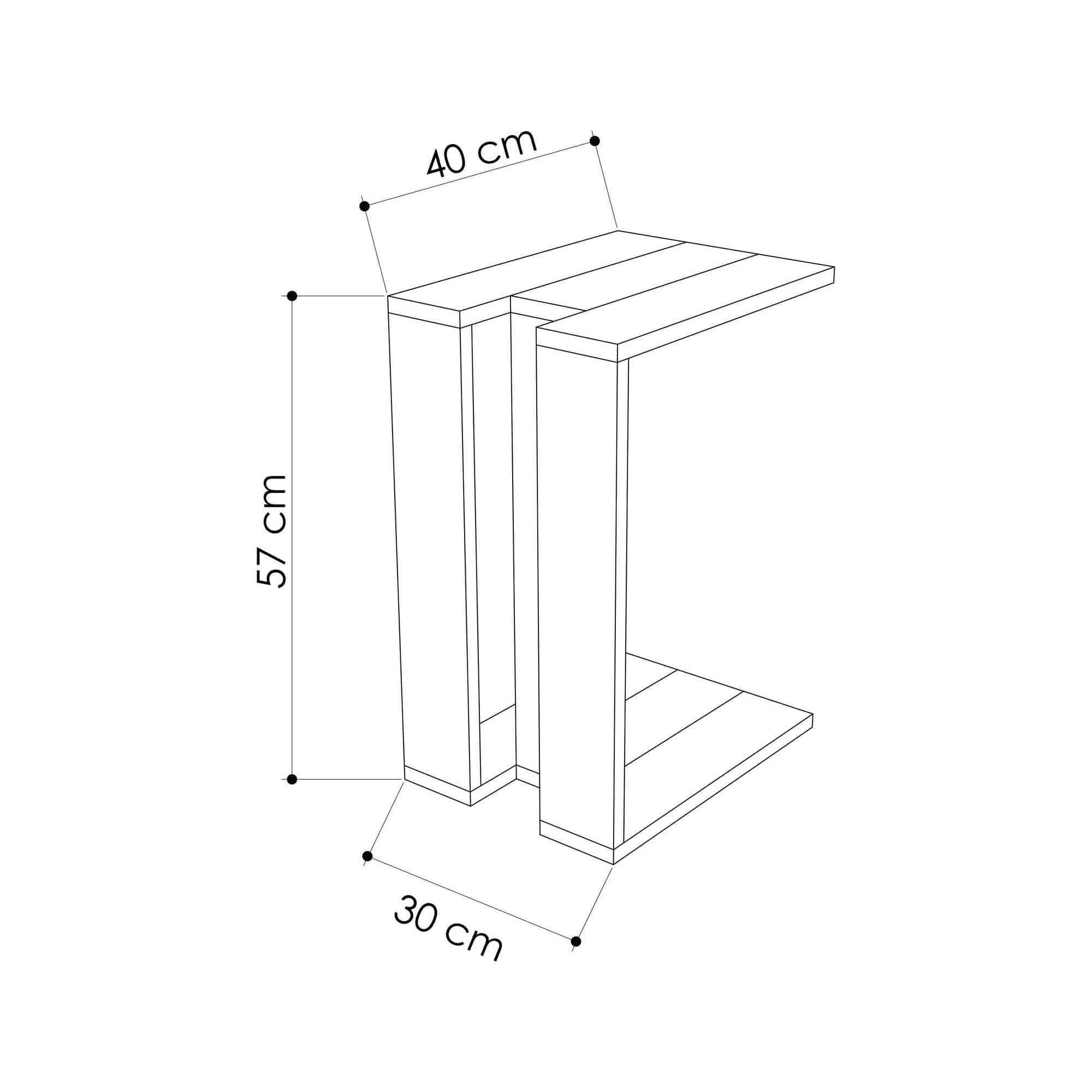 Masuta AMSTERDAM OCN-31606, stejar/gri antracit