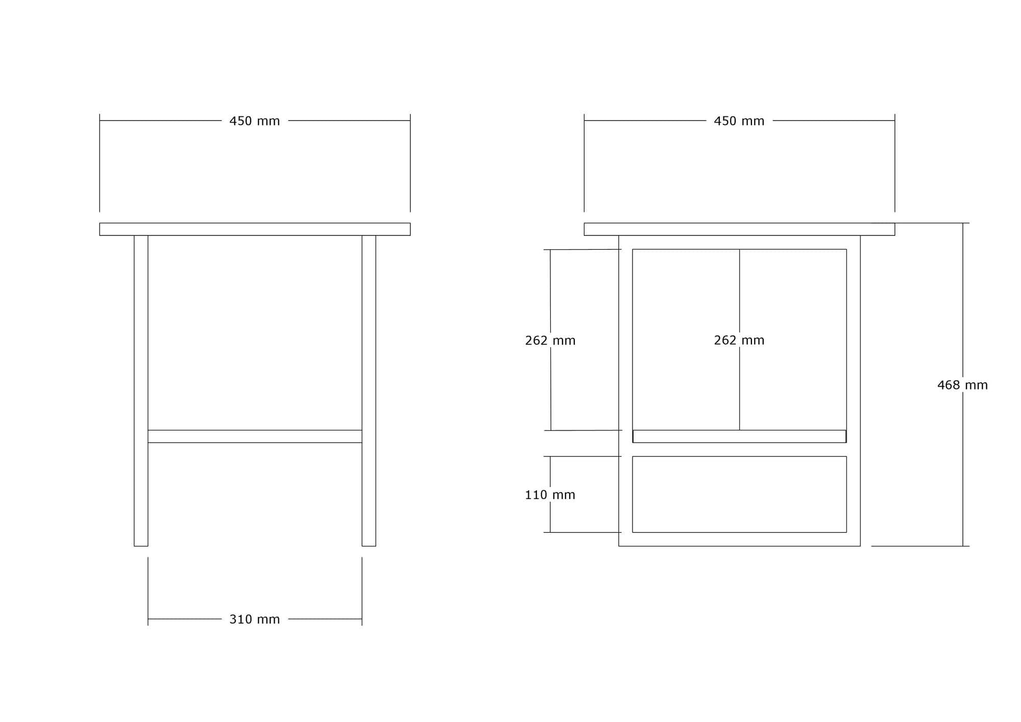 Masuta AMSTERDAM OCN-31620, stejar/negru