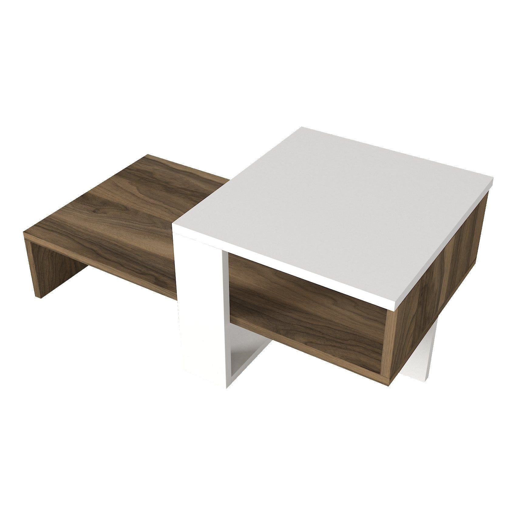 Masuta cafea AMSTERDAM OCN-31647, nuc/alb