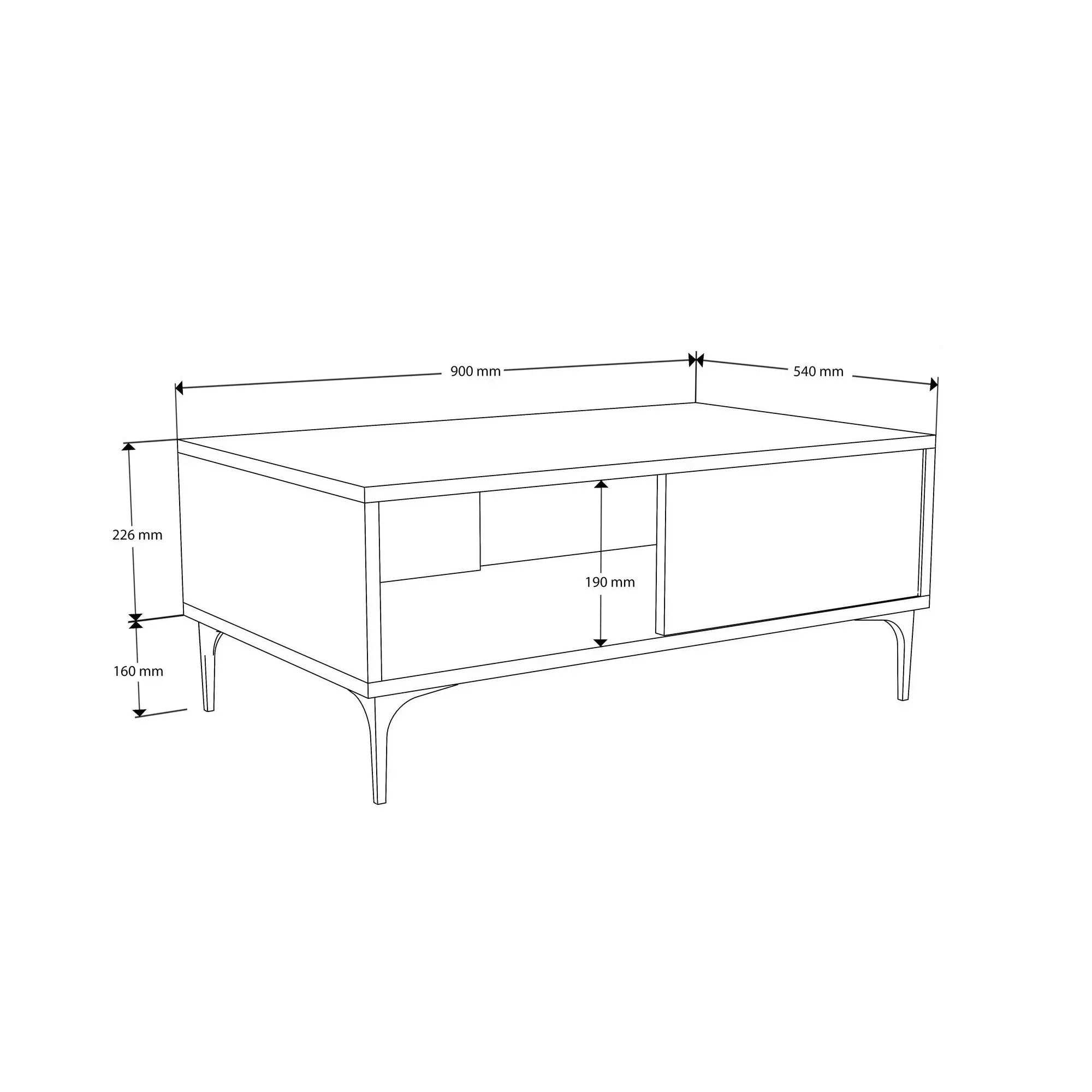 Masuta cafea AMSTERDAM OCN-31696, stejar