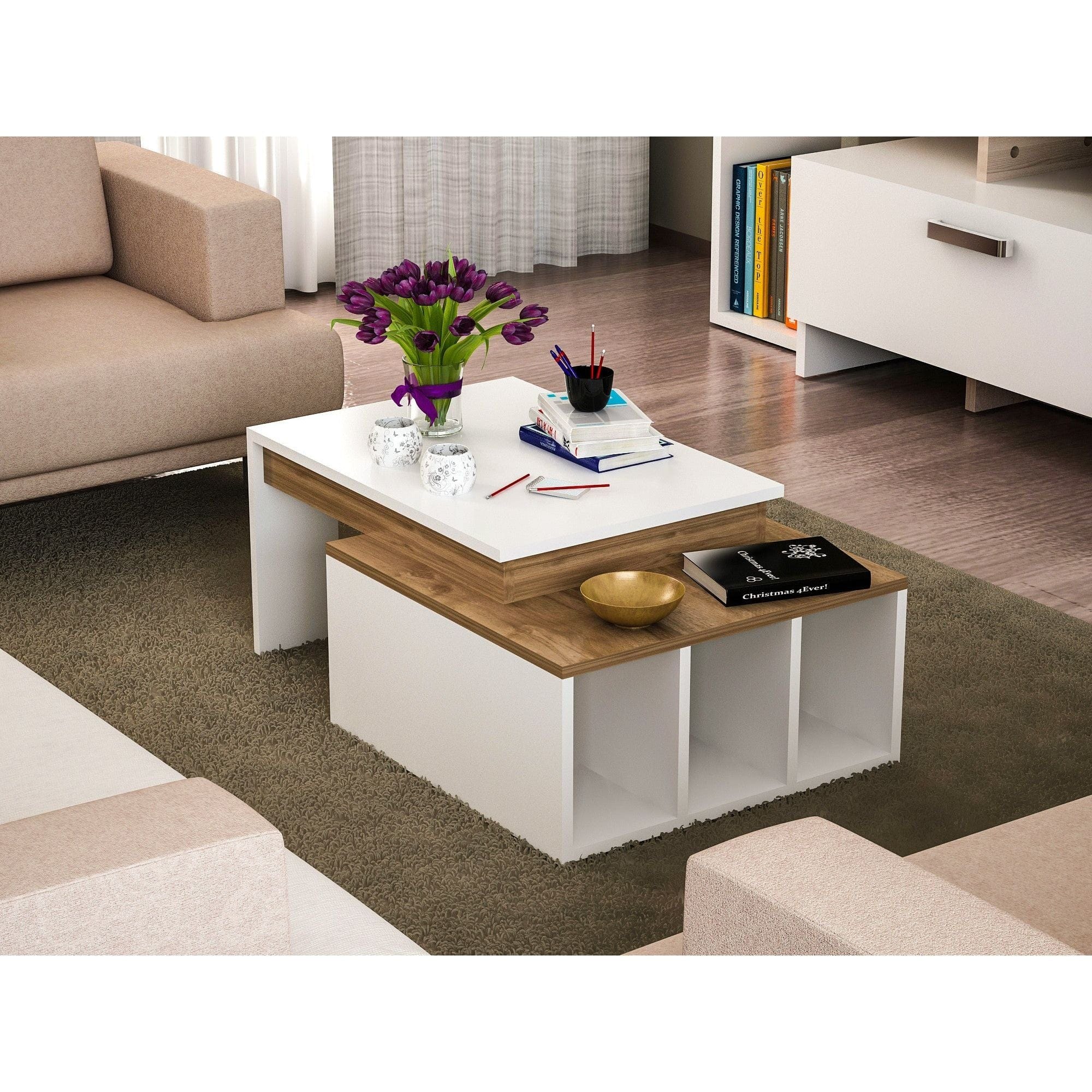 Masuta cafea AMSTERDAM OCN-31704, alb