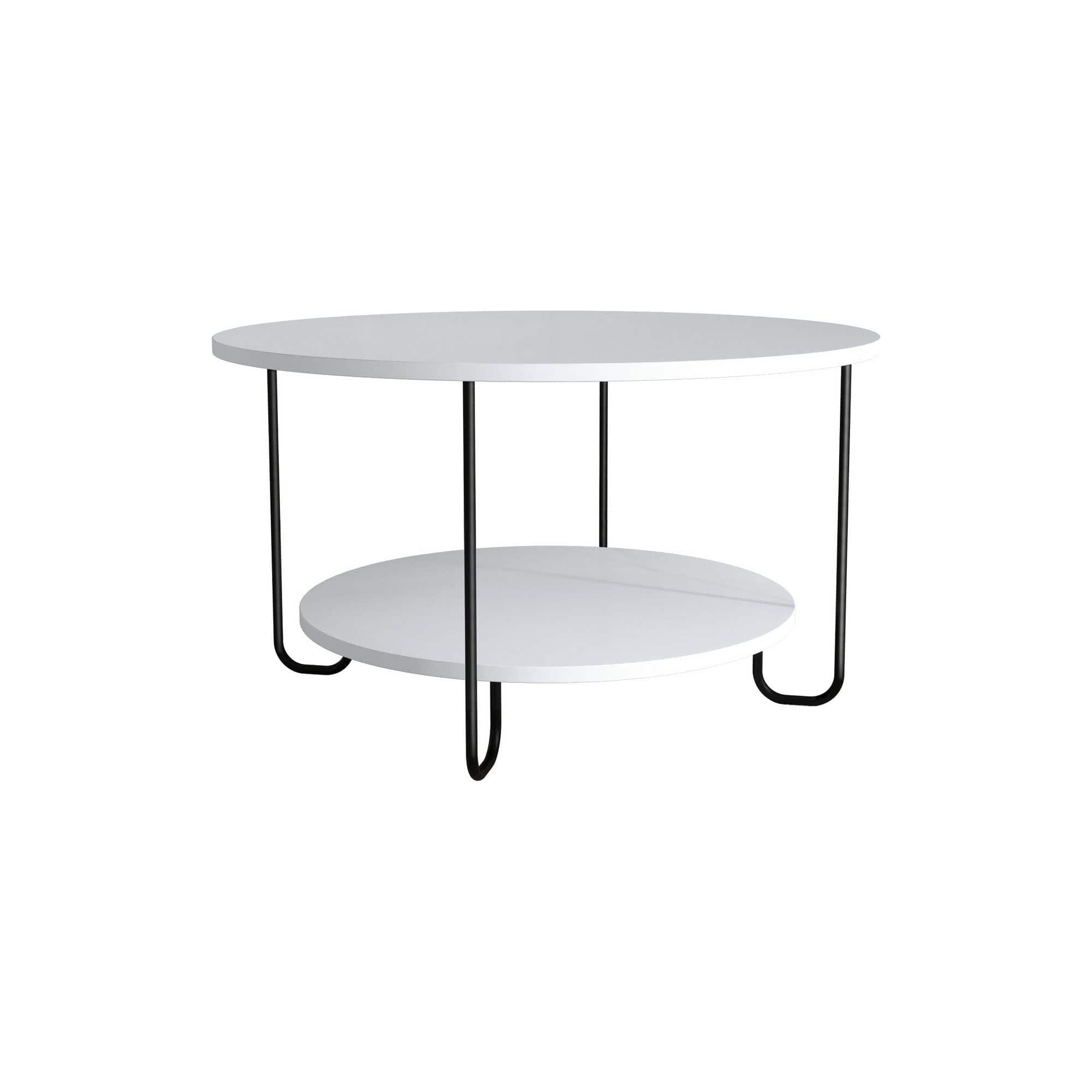 Masuta cafea AMSTERDAM OCN-31710, alb/negru