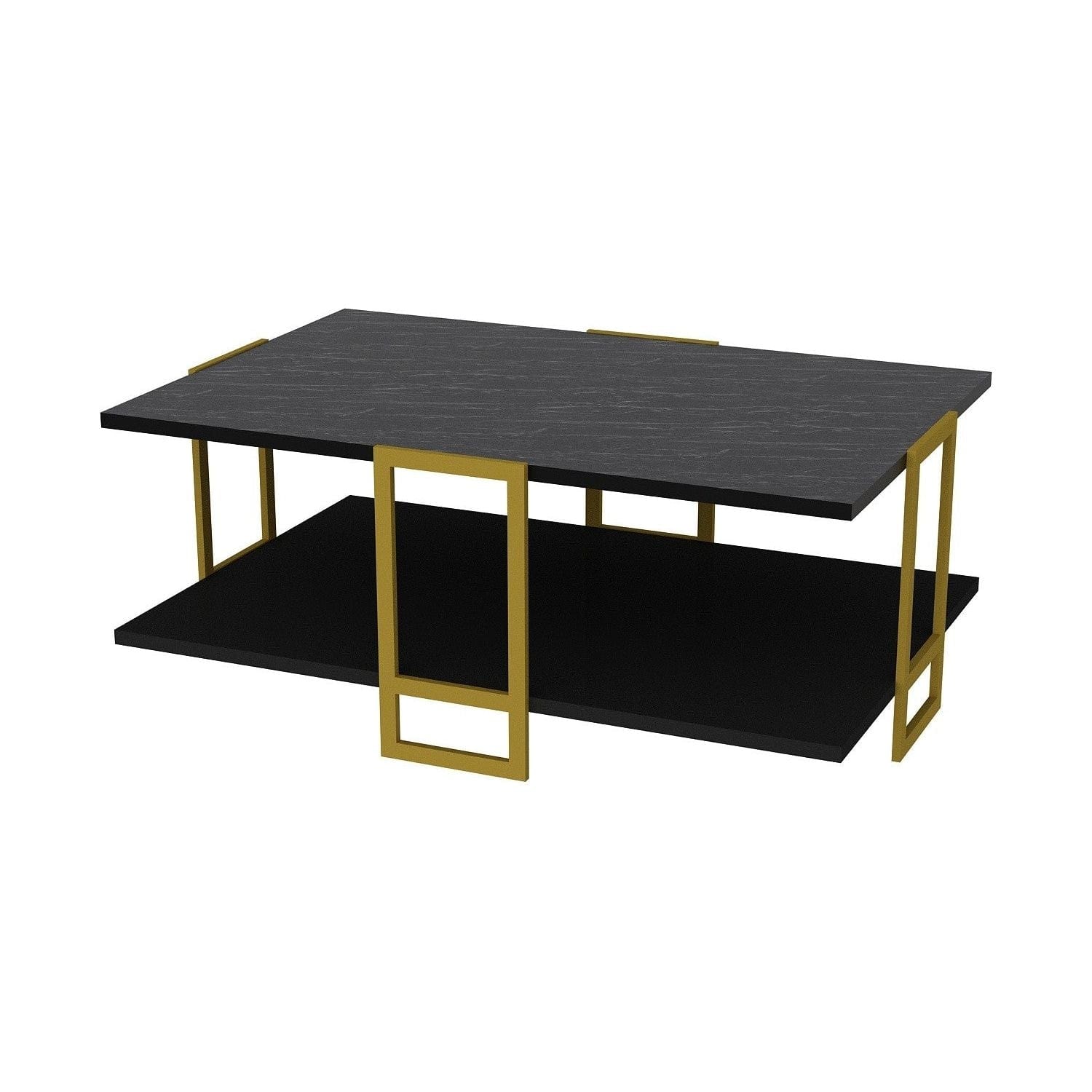 Masuta cafea AMSTERDAM OCN-31734, gri/marmura/negru/auriu