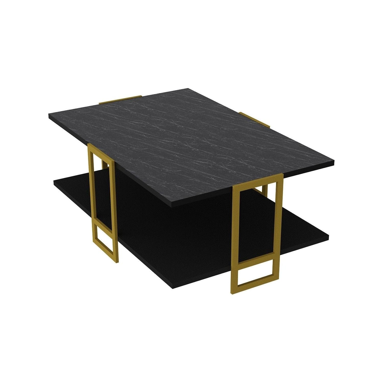 Masuta cafea AMSTERDAM OCN-31734, gri/marmura/negru/auriu