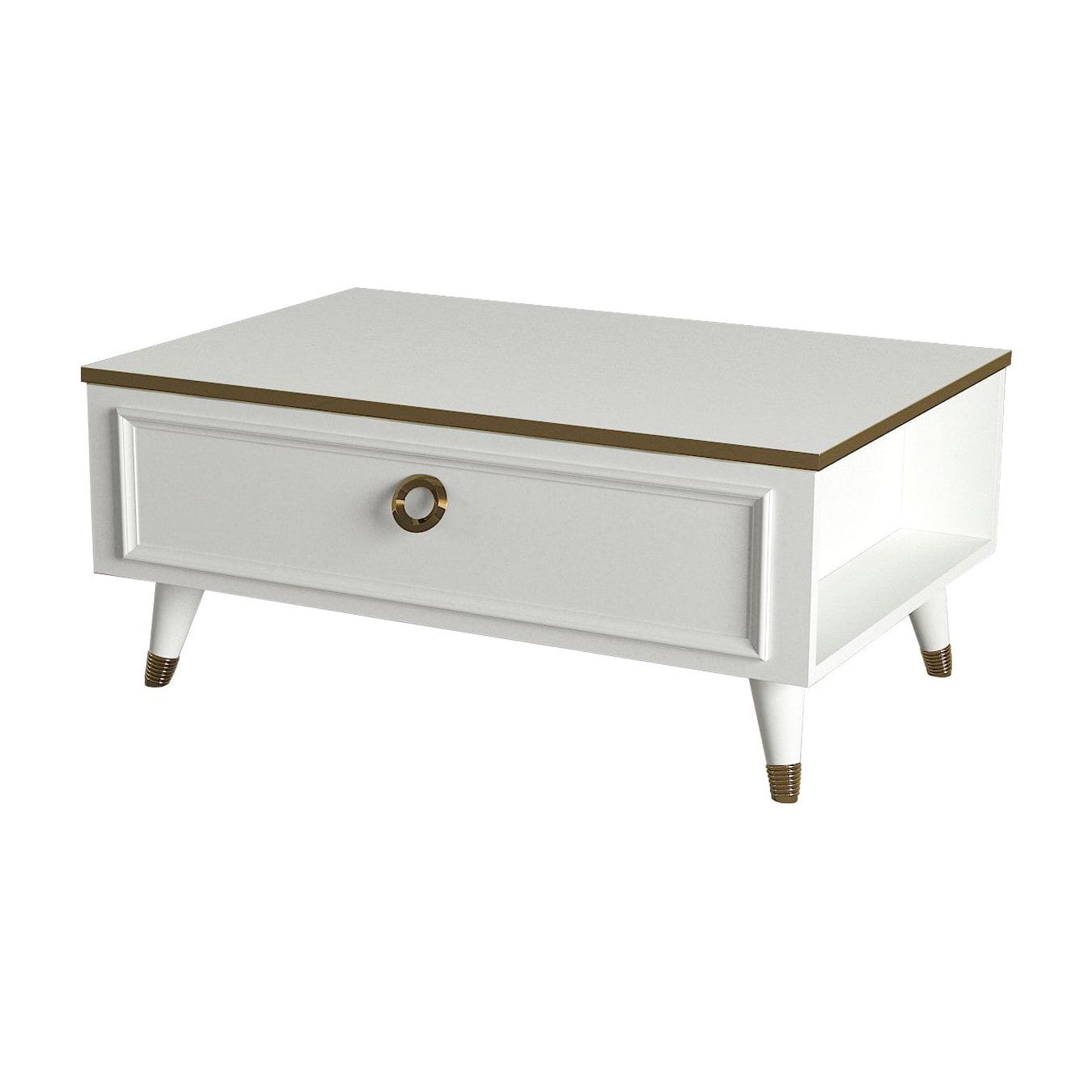 Masuta cafea AMSTERDAM OCN-31736, gri/alb