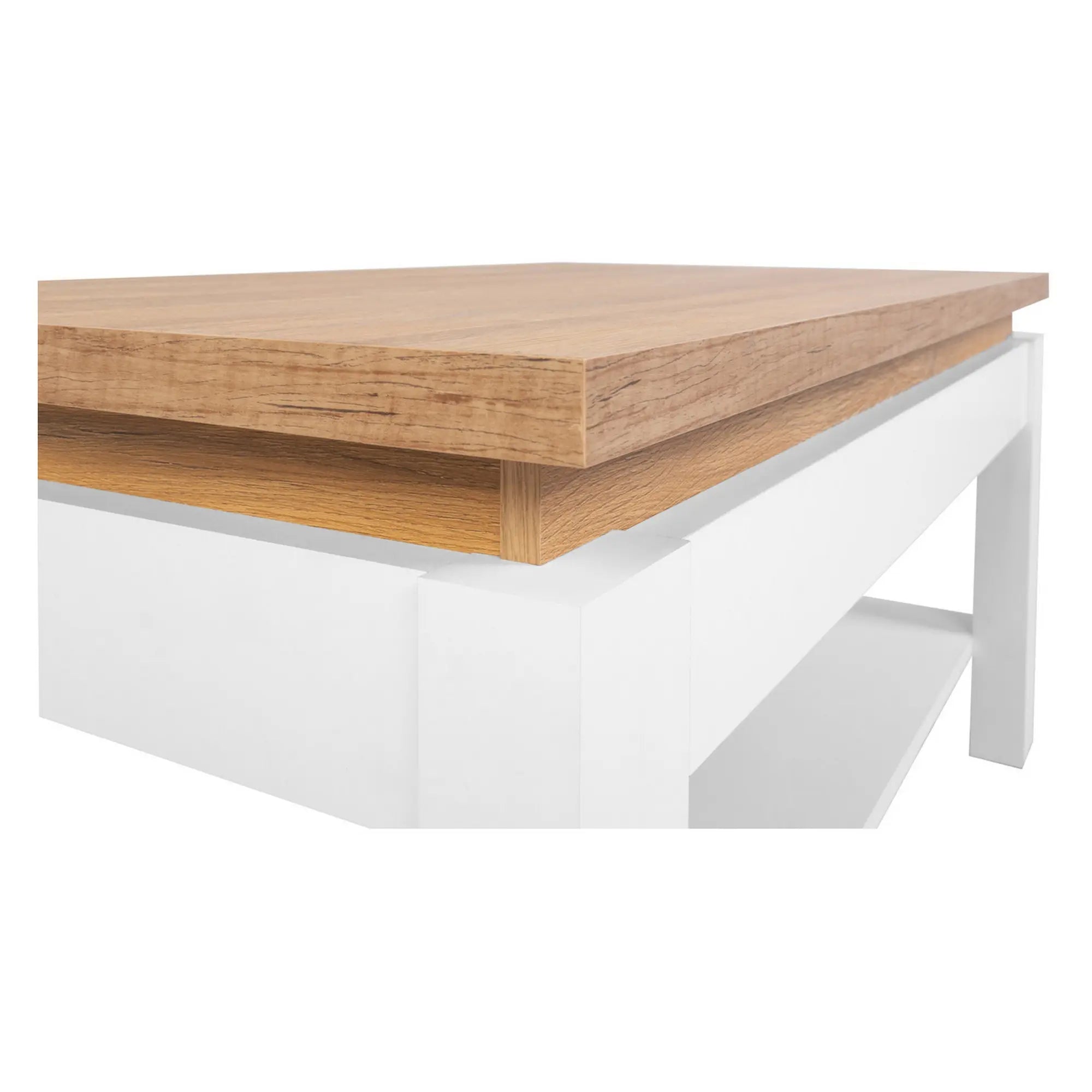 Masuta cafea BERGEN OCN-29074, alb/stejar grandson