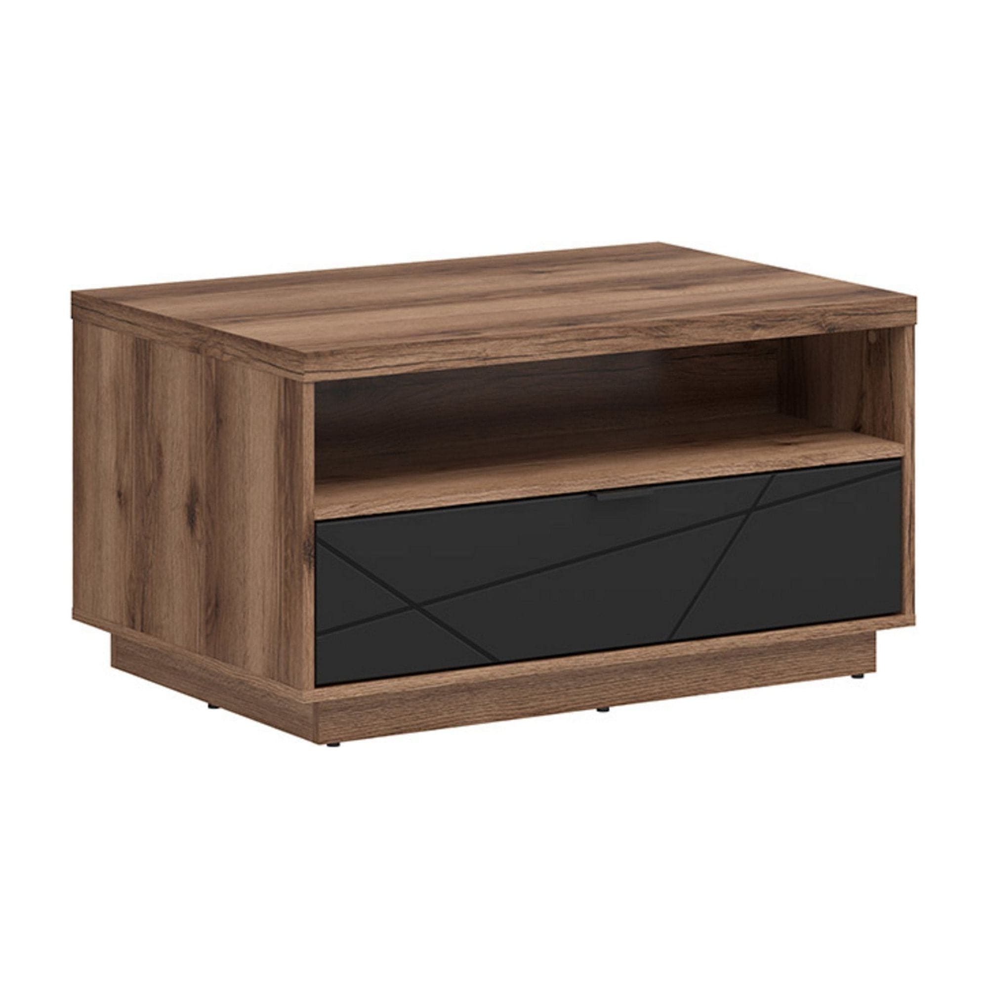 Masuta cafea BERGEN OCN-29081, nuc/negru mat