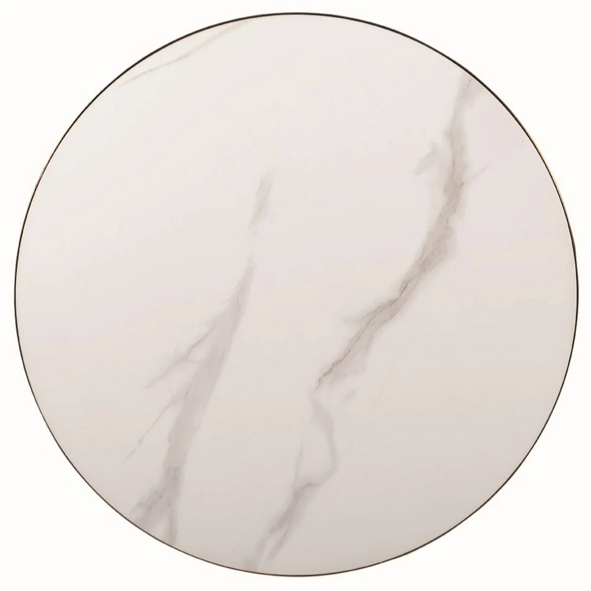 Masuta cafea DETROIT OCN-39081, alb lucios/auriu