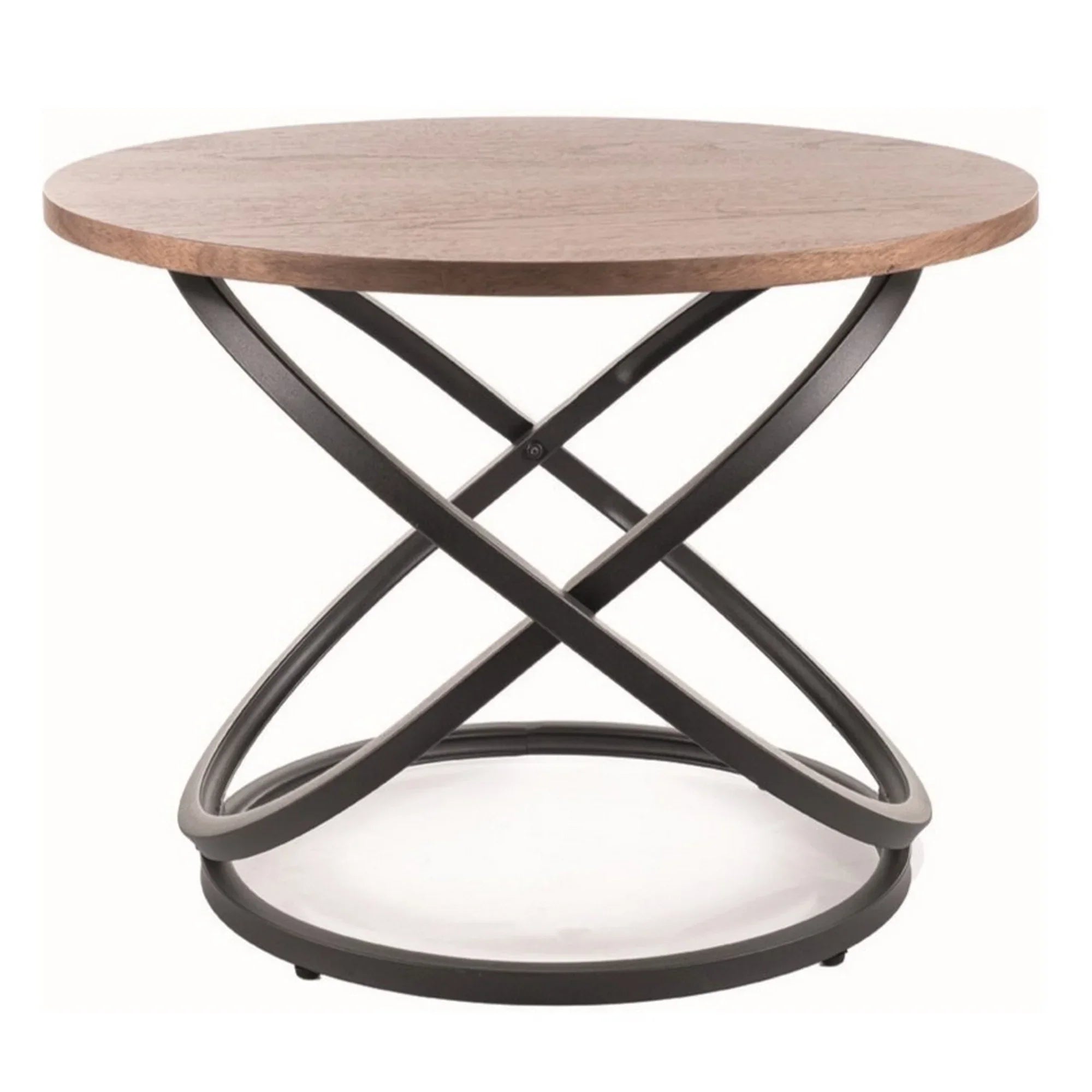 Masuta cafea DETROIT OCN-39083, nuc/negru mat