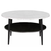 Masuta cafea DETROIT OCN-39194, alb/negru mat