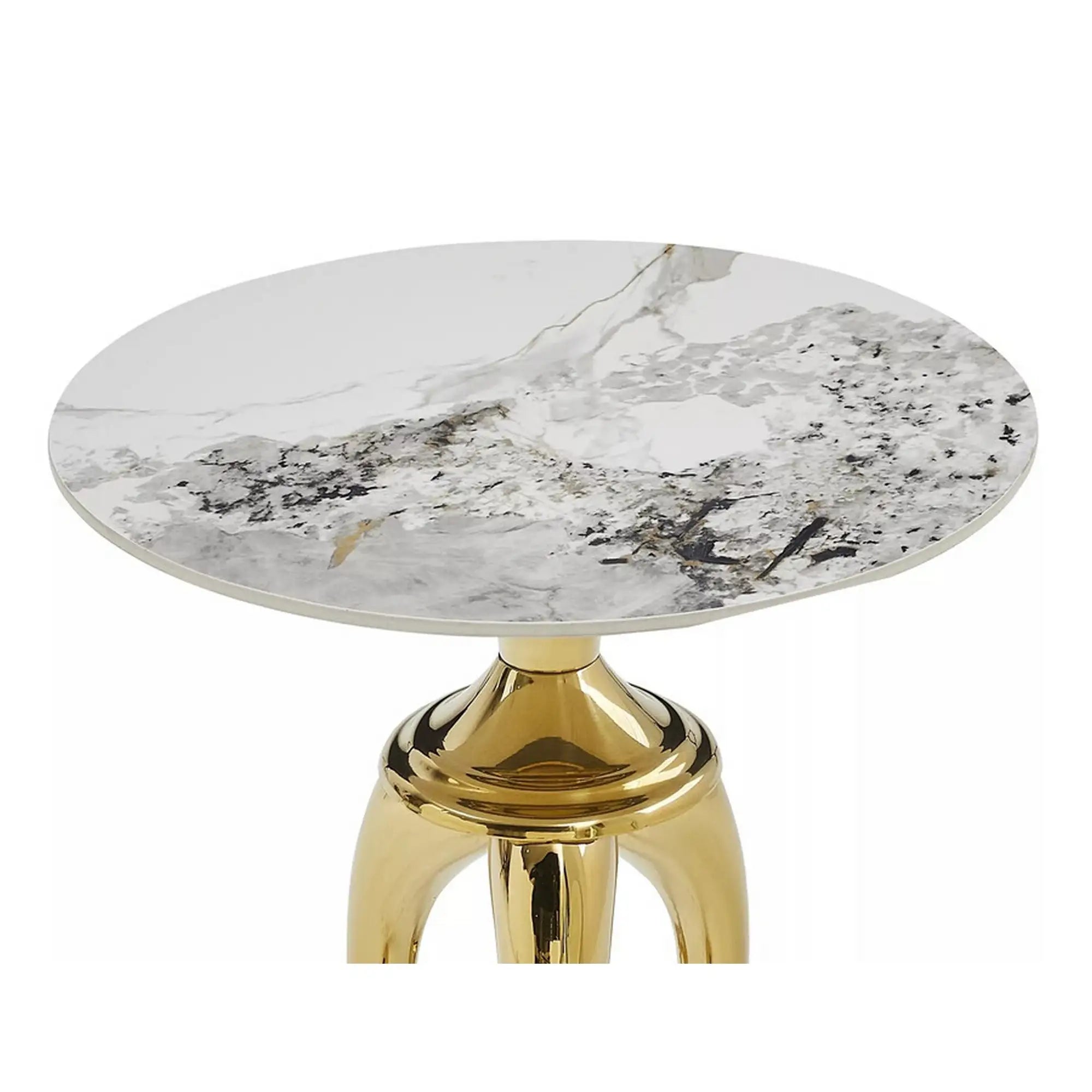 Masuta cafea DETROIT OCN-39270, alb/auriu