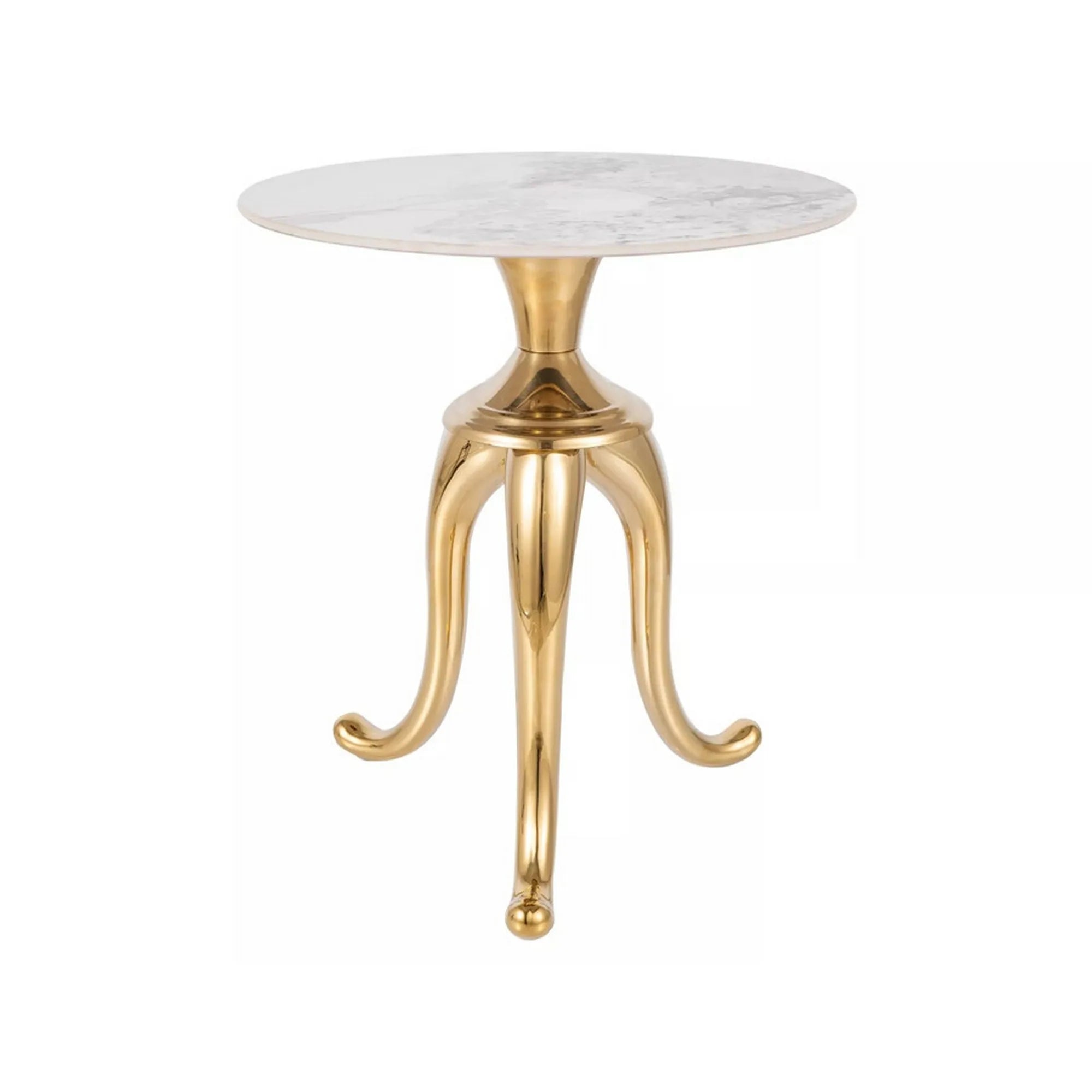 Masuta cafea DETROIT OCN-39270, alb/auriu