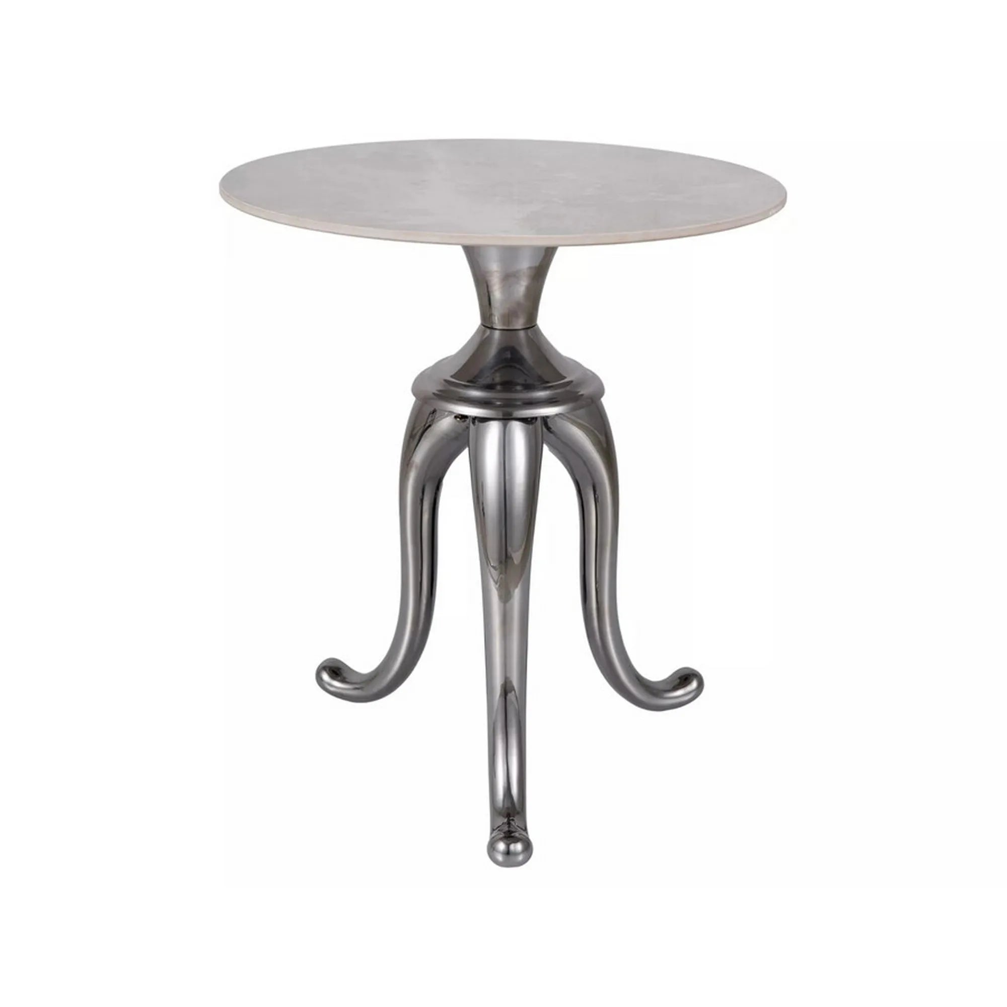 Masuta cafea DETROIT OCN-39271, alb/argintiu