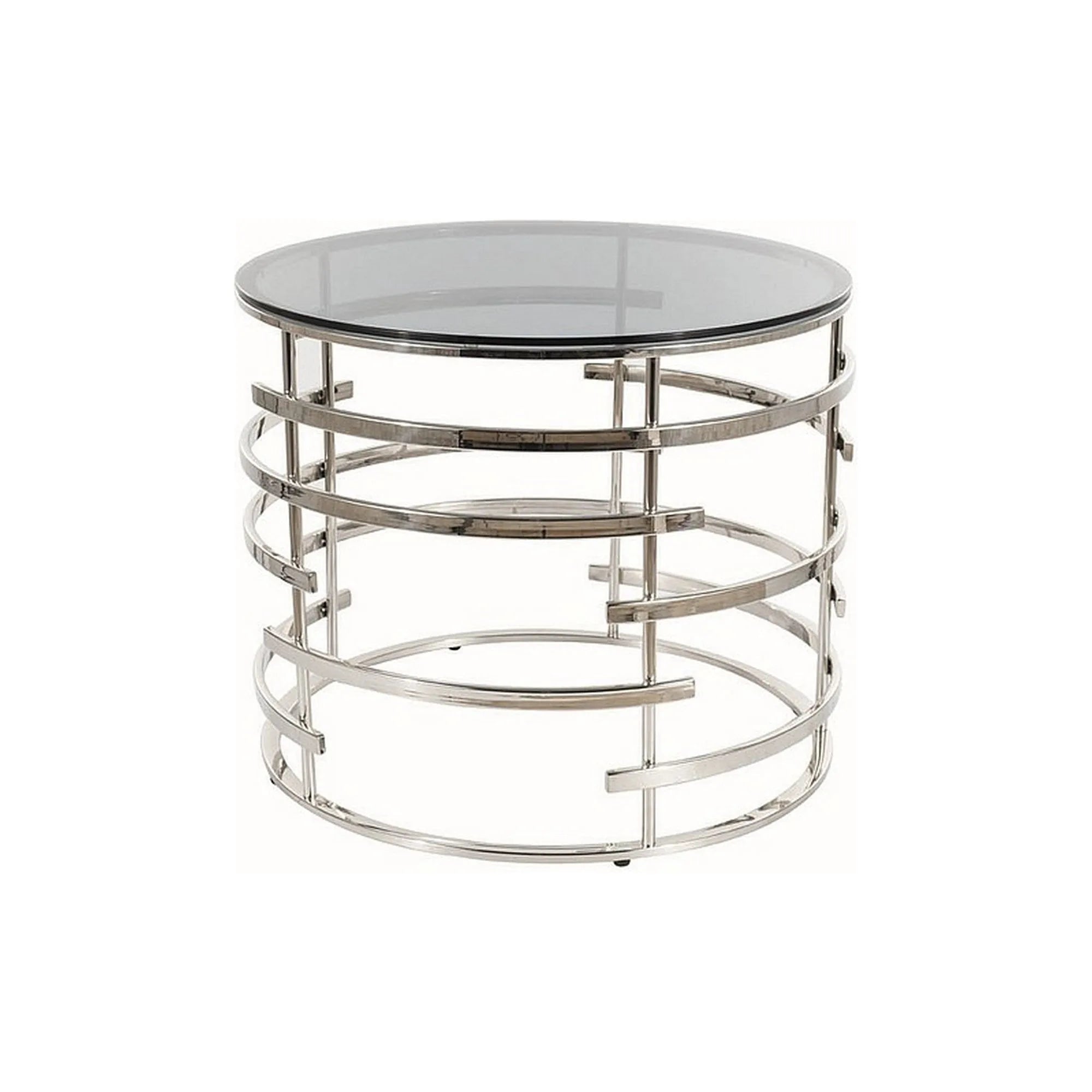 Masuta cafea DETROIT OCN-39287, fumuriu/argintiu