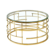 Masuta cafea DETROIT OCN-39296, transparent/auriu