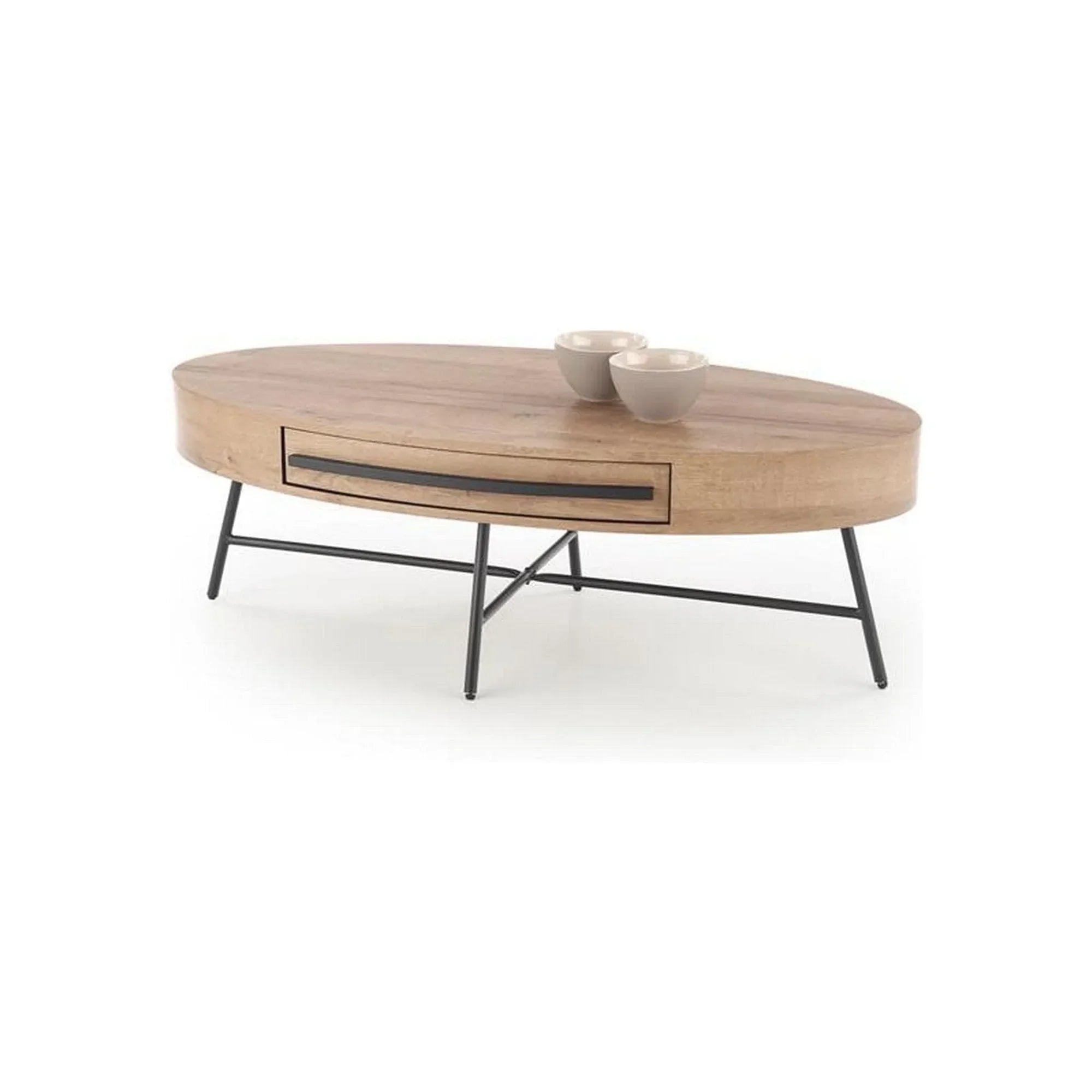 Masuta cafea HOUSTON OCN-37094, stejar auriu/negru