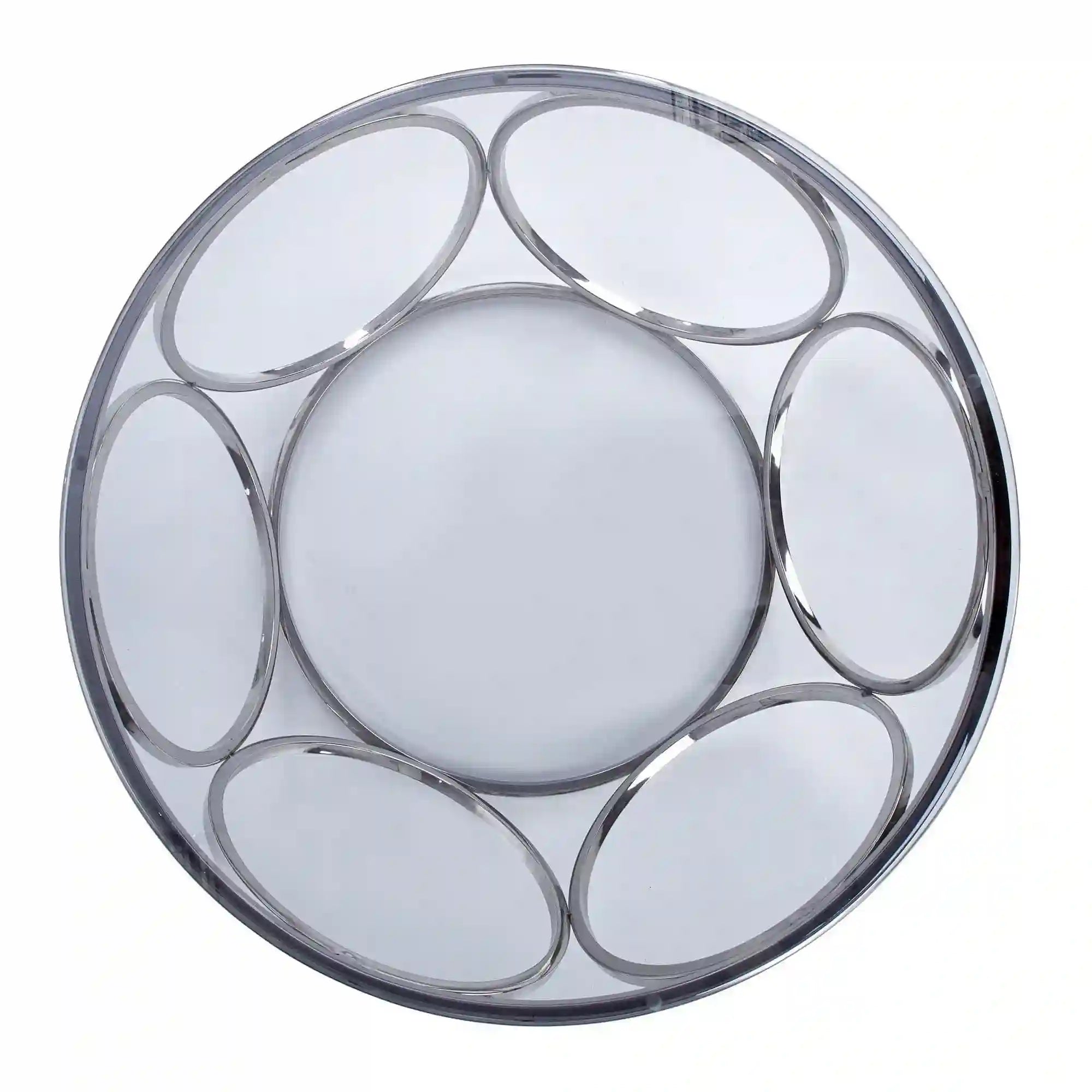 Masuta cafea HOUSTON OCN-37108, argintiu/transparent