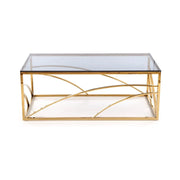 Masuta cafea HOUSTON OCN-37109, transparent/auriu