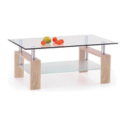 Masuta cafea HOUSTON OCN-37114, transparent/stejar sonoma