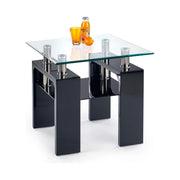 Masuta cafea HOUSTON OCN-37139, transparent/negru