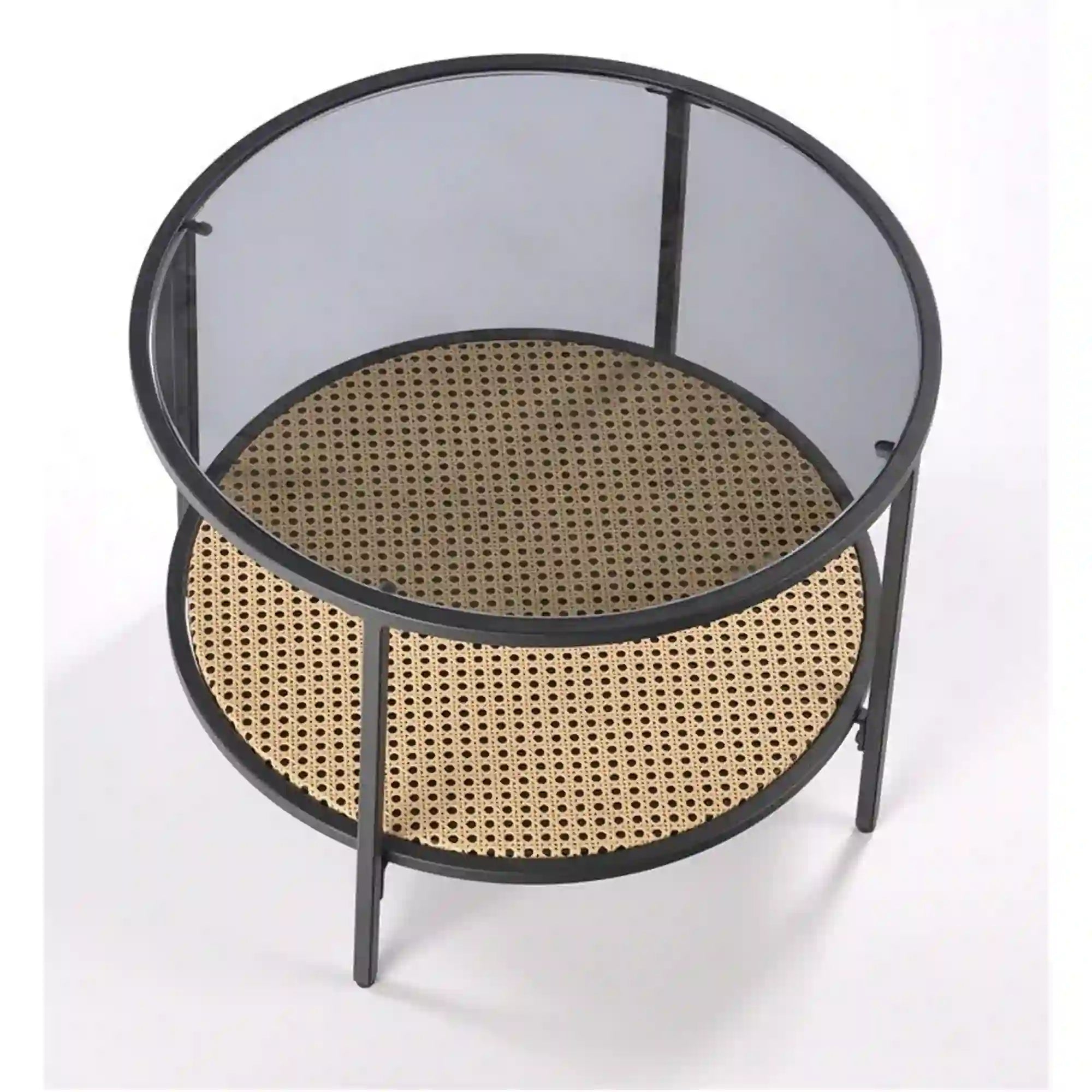 Masuta cafea HOUSTON OCN-37179, negru/fumuriu