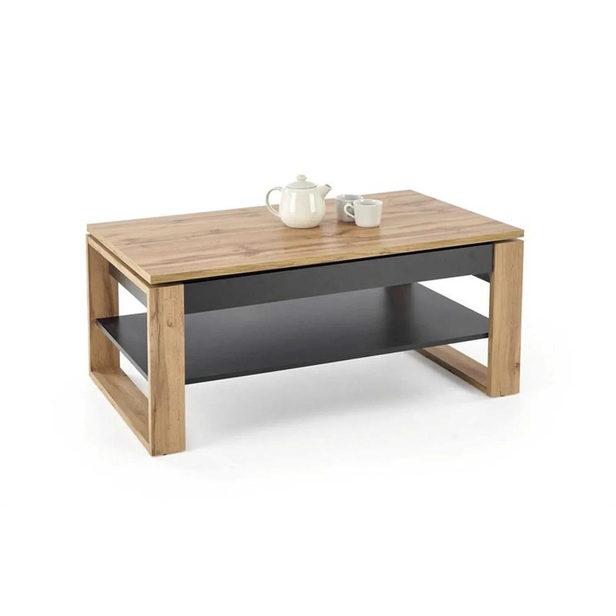 Masuta cafea HOUSTON OCN-37219, stejar artisan/negru