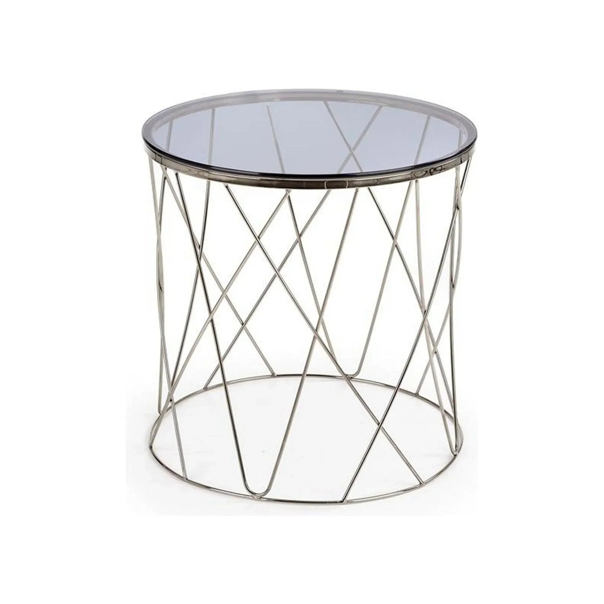 Masuta cafea HOUSTON OCN-37240, transparent/argintiu