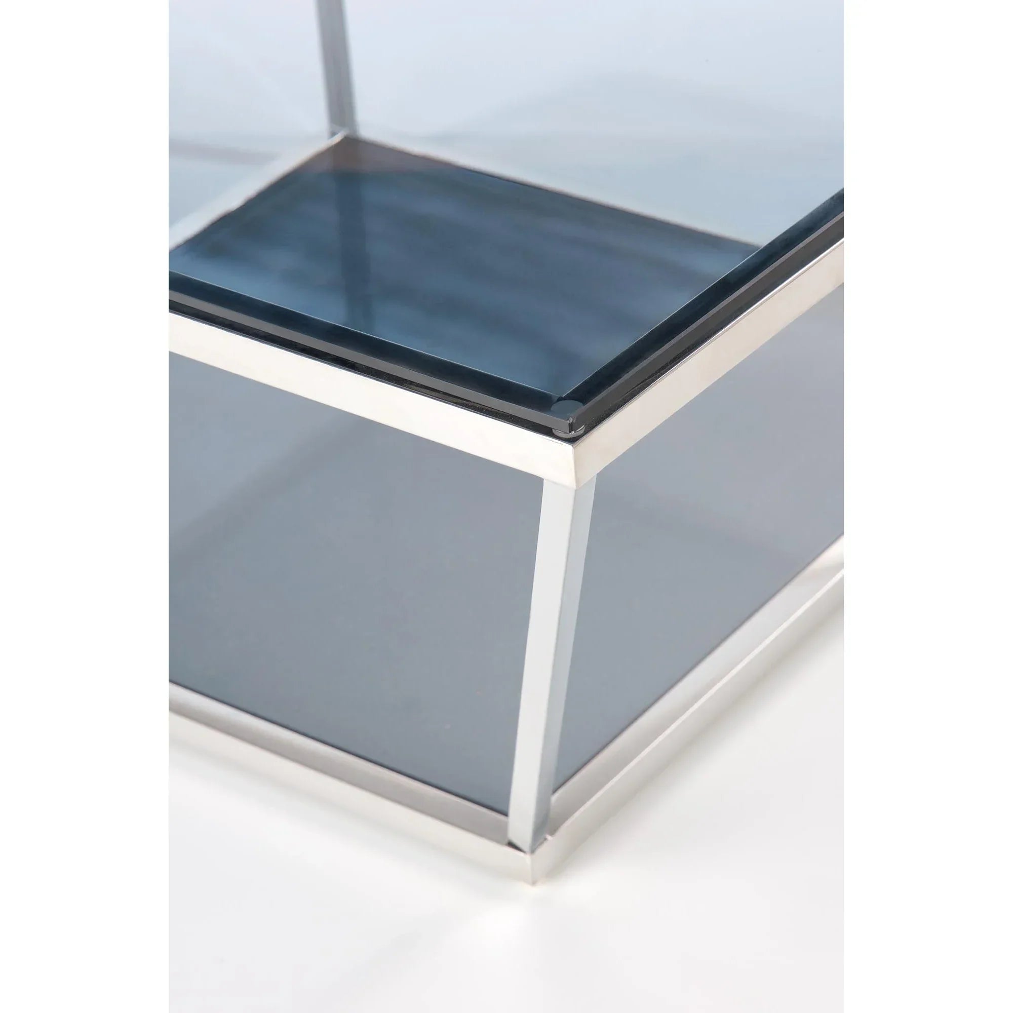 Masuta cafea HOUSTON OCN-37260, alb/argintiu