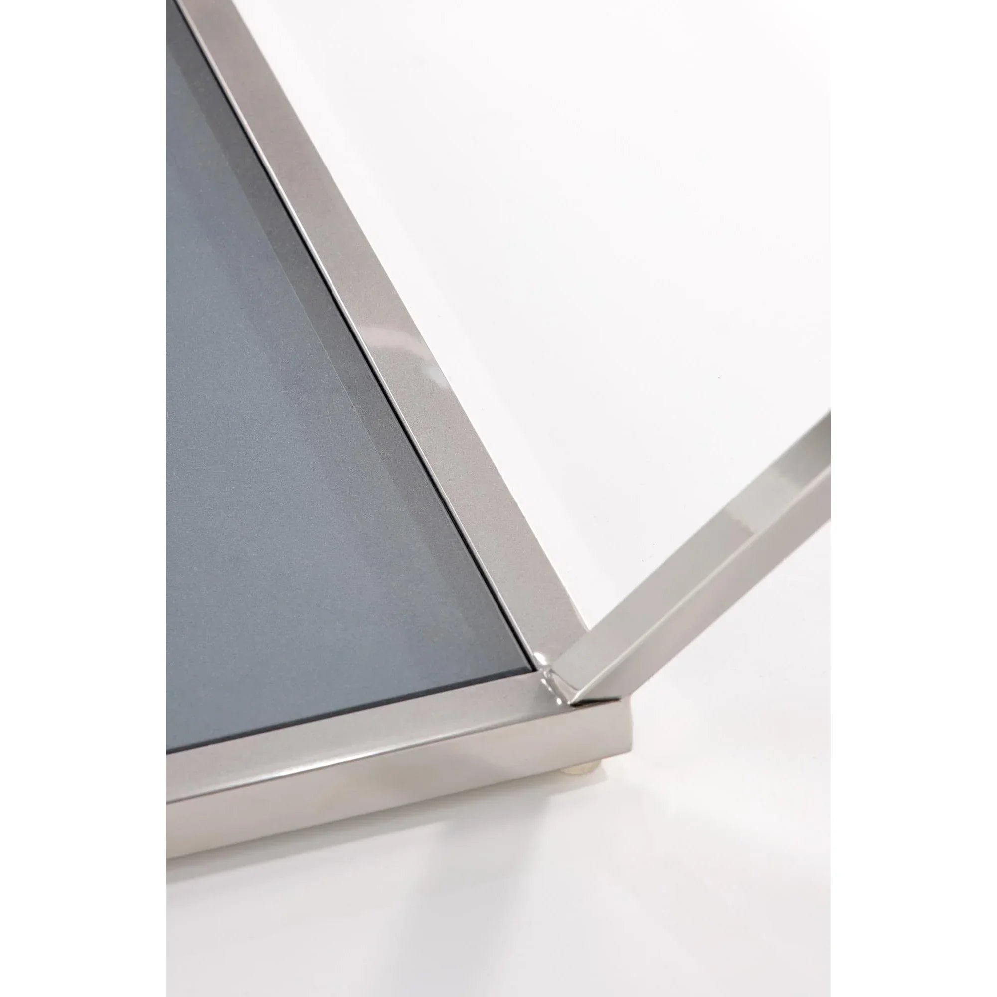 Masuta cafea HOUSTON OCN-37260, alb/argintiu