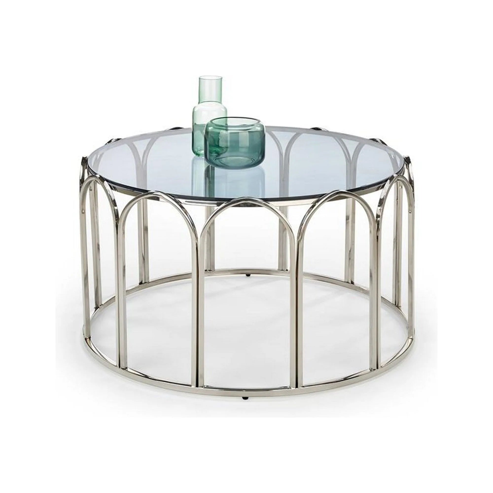 Masuta de cafea HOUSTON OCN-37056, negru/fumuriu/argintiu