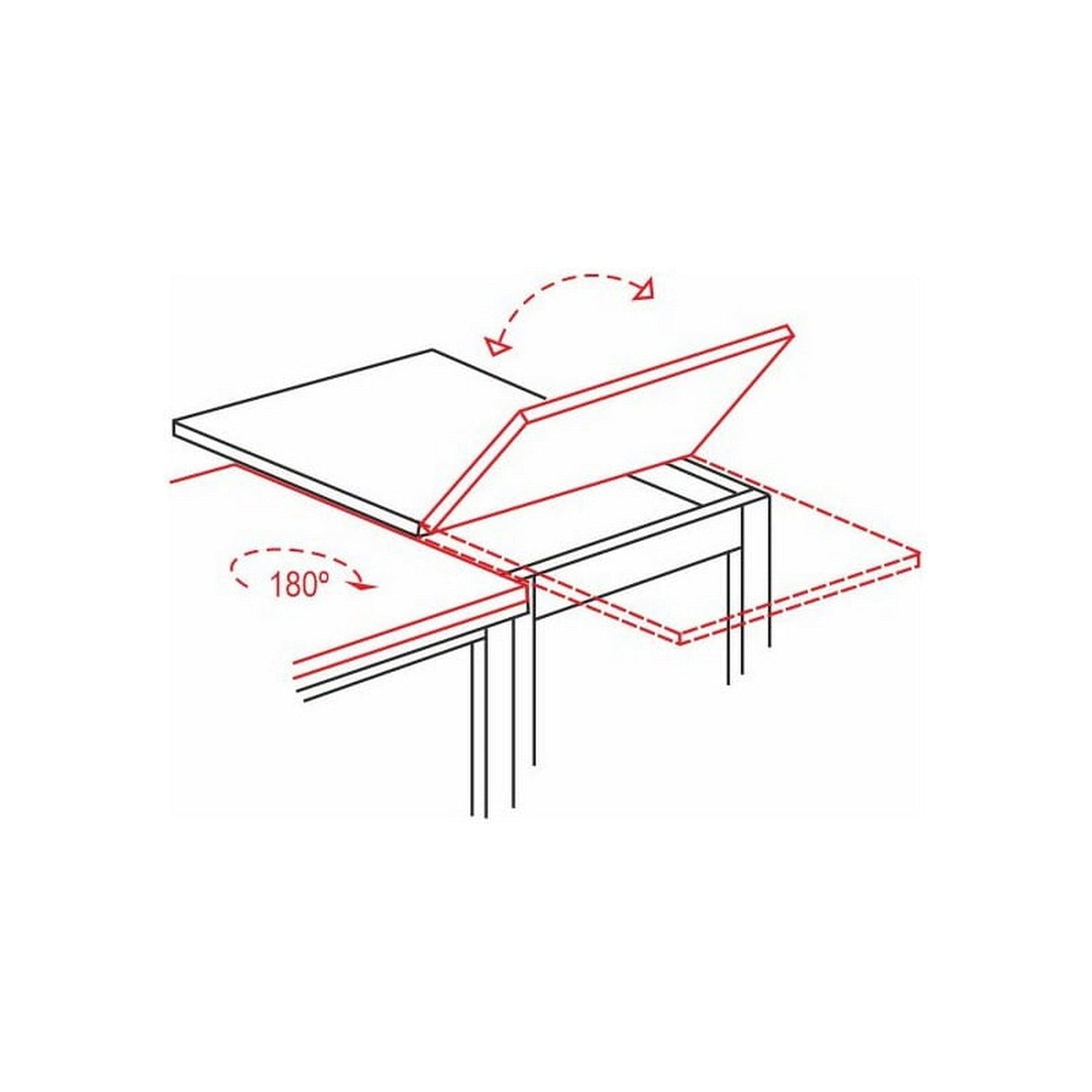 Masa extensibila FLIP, stejar artisan/negru, PAL, 80/160X80X78 cm