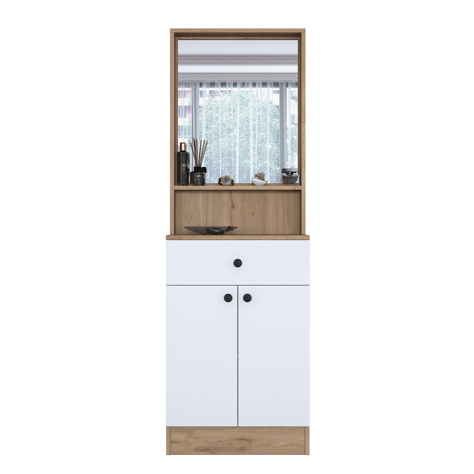 Mobilier hol AMSTERDAM OCN-32689, stejar/alb