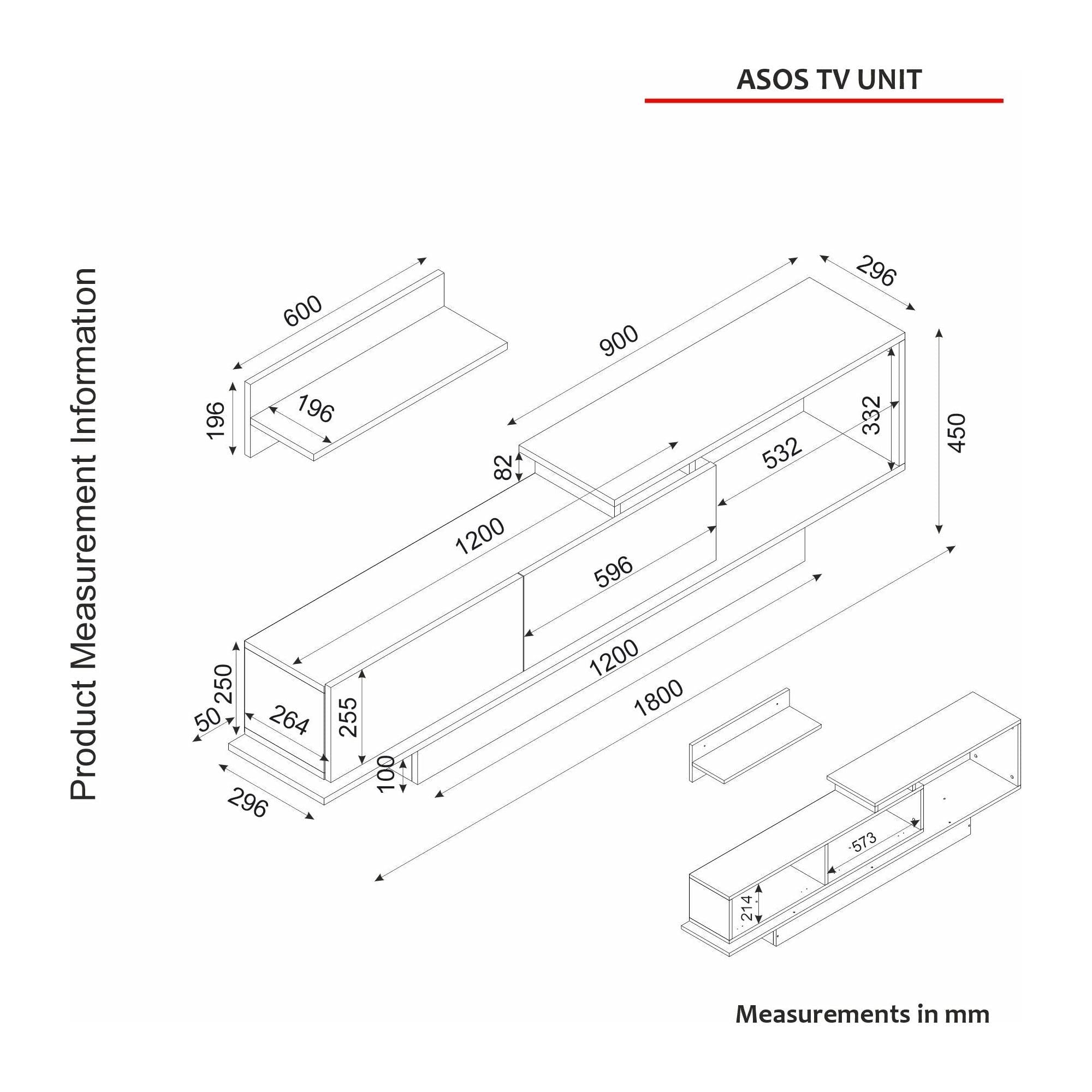 Mobilier living AMSTERDAM OCN-32323, alb