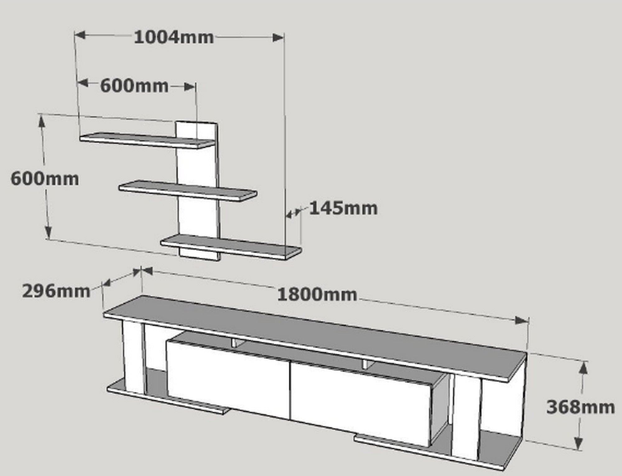 Mobilier living AMSTERDAM OCN-32332, alb