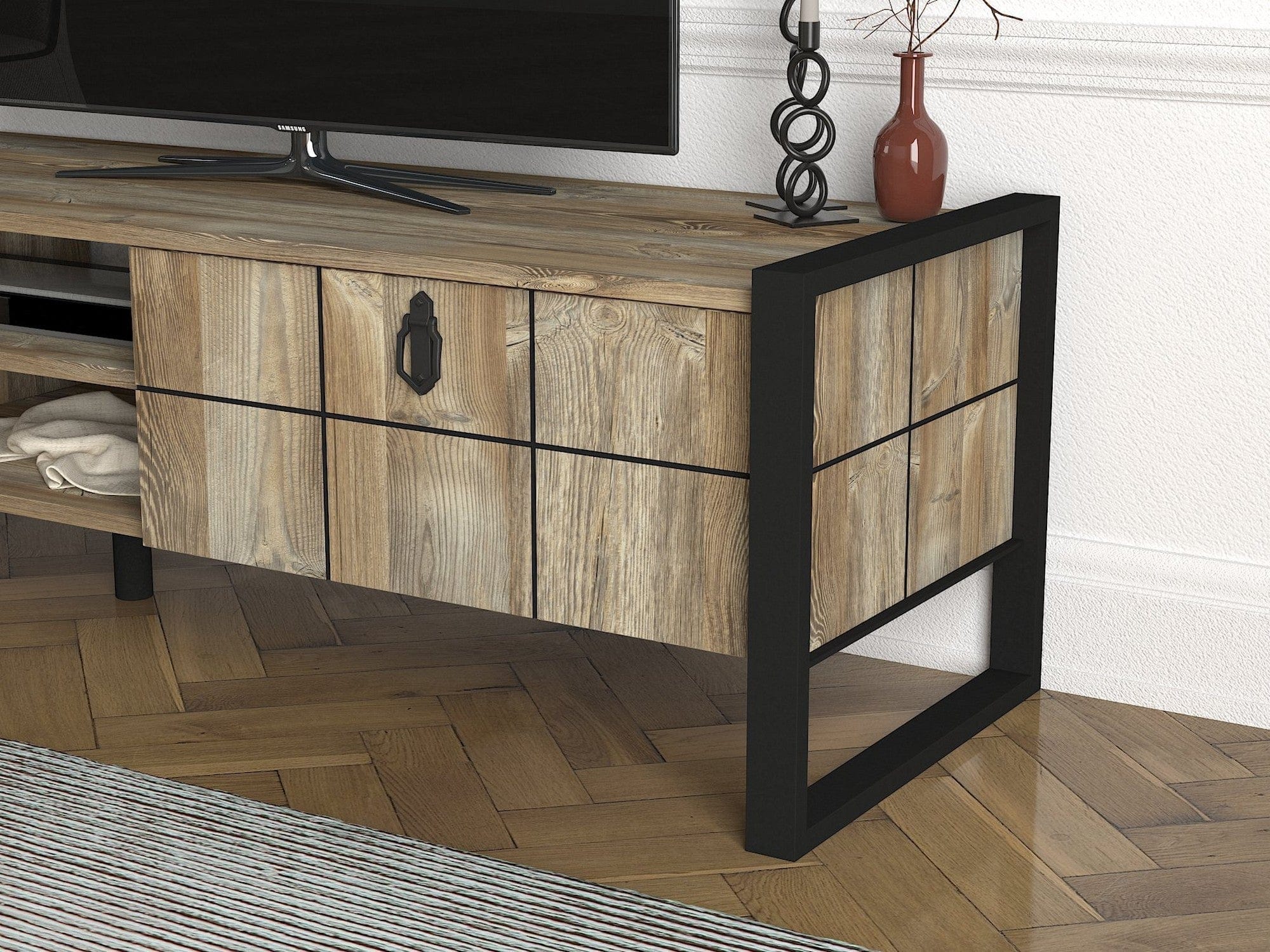 Mobilier living AMSTERDAM OCN-32359, stejar/negru