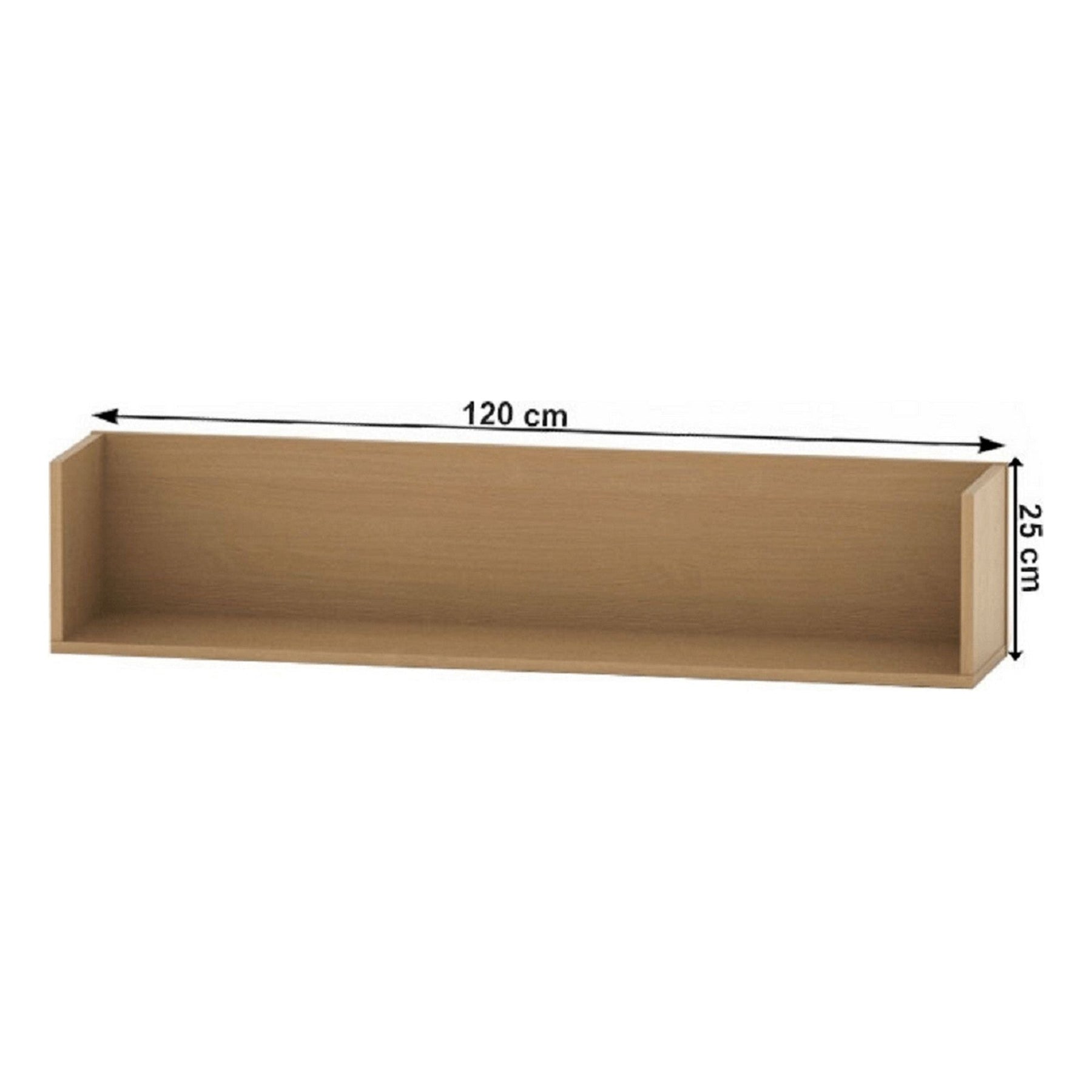 Polita TEMPO ASISTENT 2 NEW 029-00, fag, 120x25x25 cm