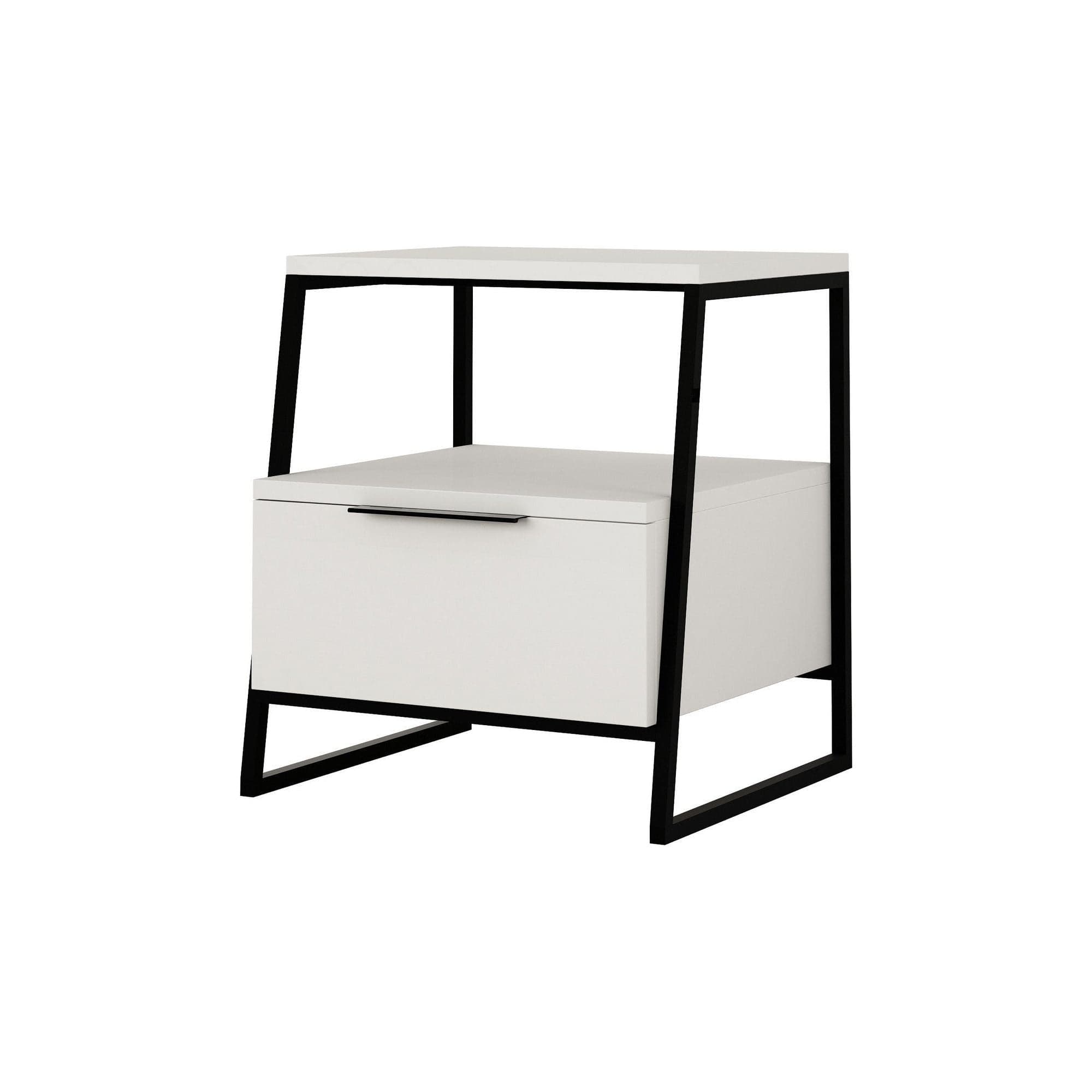 Noptiera AMSTERDAM OCN-31558, alb/negru